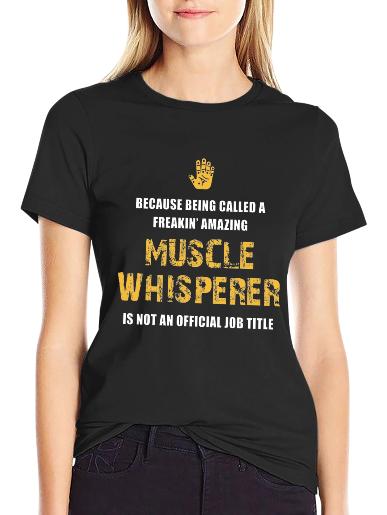 Black Muscle Whisperer Graphic Tee view 2