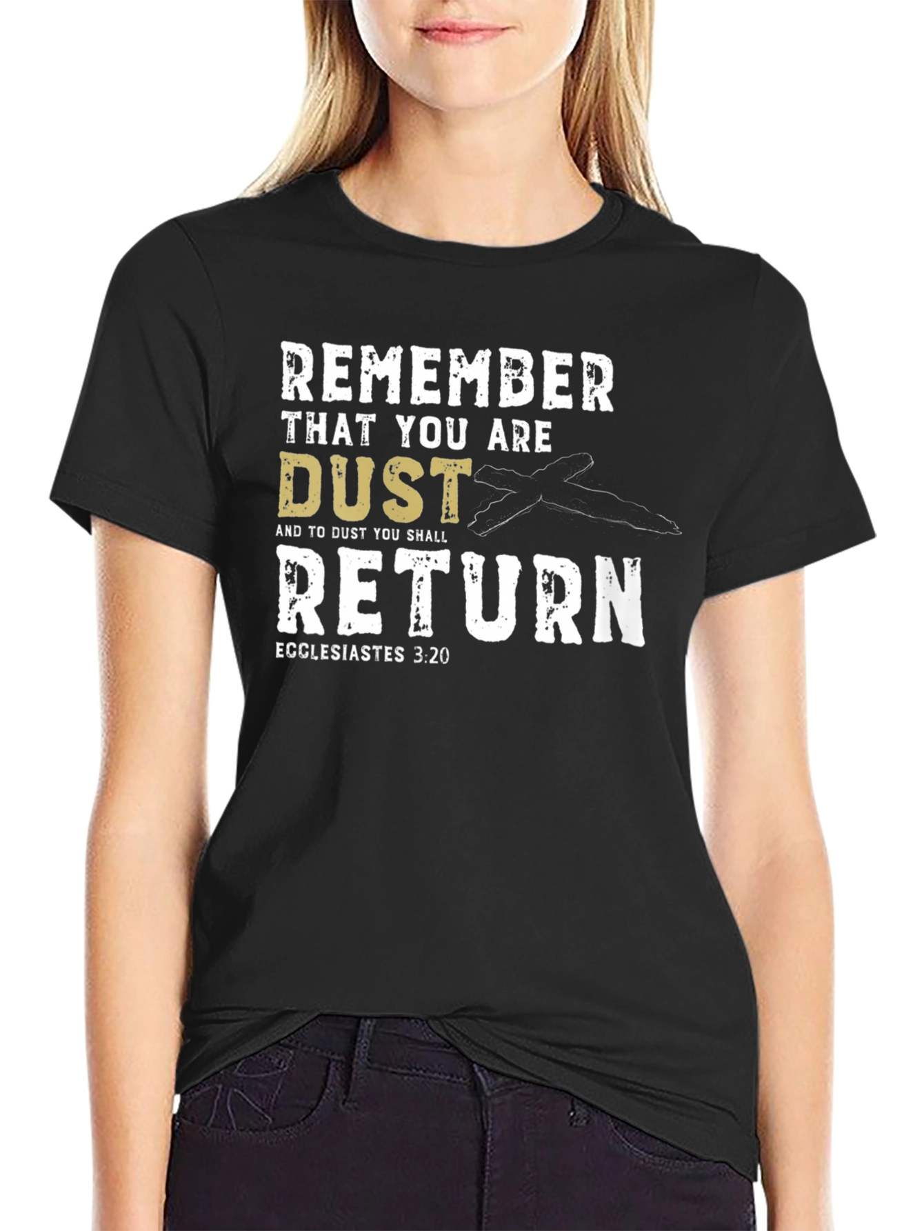 Black Remember That You Are Dust T-Shirt view 2