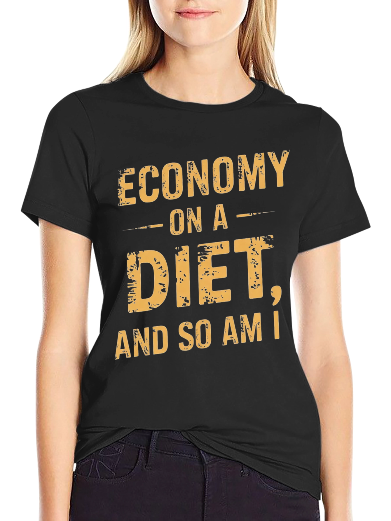 Black Economy on a Diet Graphic Tee view 2