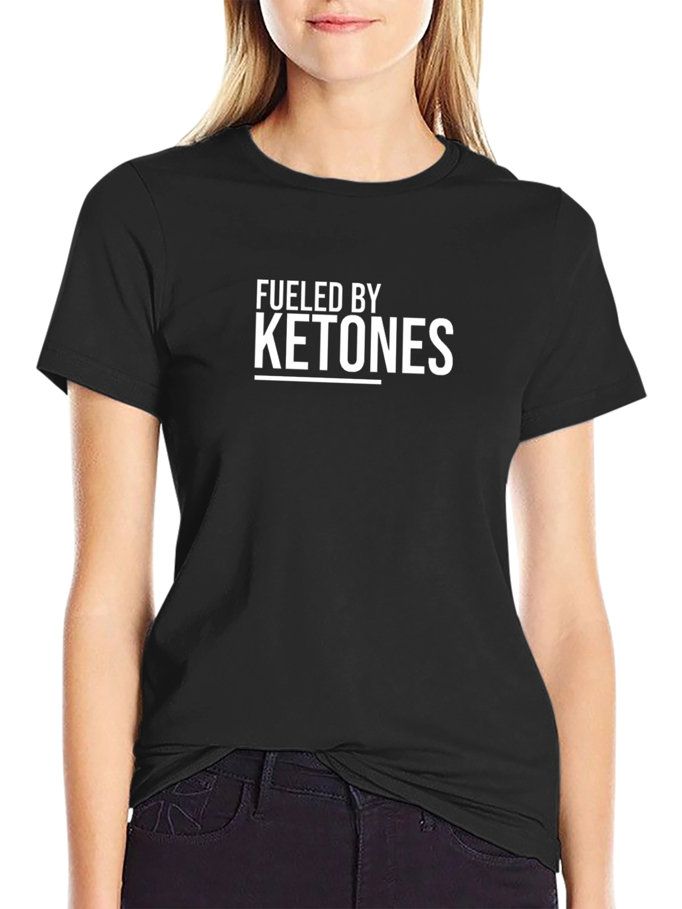 Black Fueled by Ketones Black T-Shirt view 2