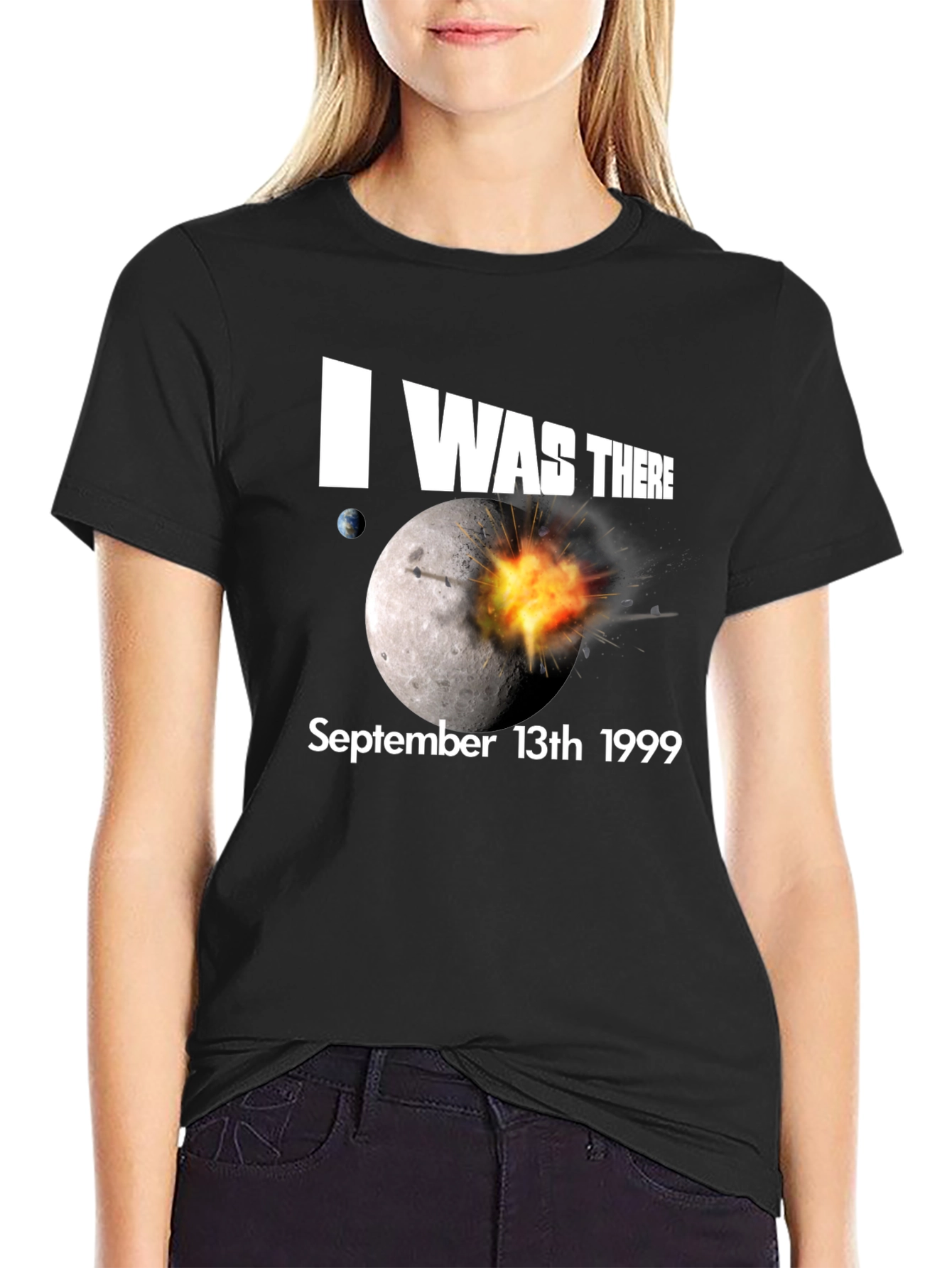 Black I Was There Moon Blast T-Shirt view 2