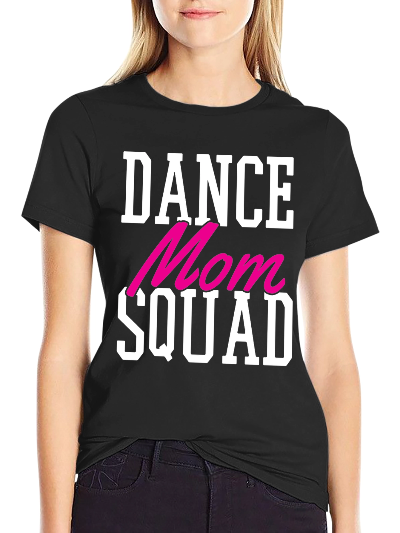 Black Dance Mom Squad T-Shirt - Cool Graphic Tee view 2