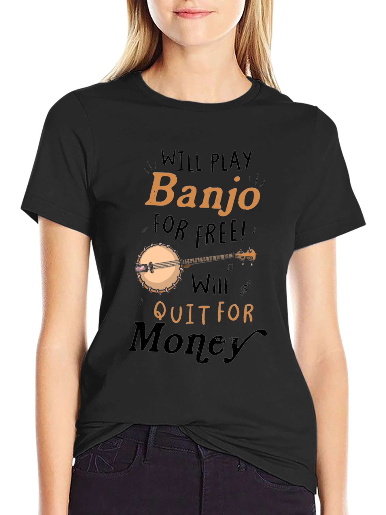 Black Will Play Banjo for Free T-Shirt view 2