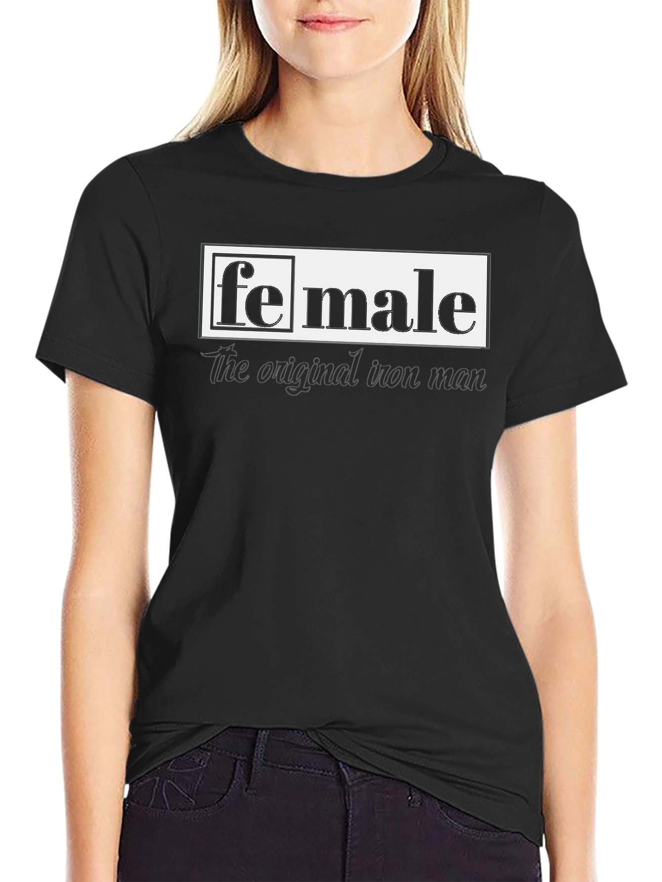 Black Female/Male Graphic T-Shirt view 2