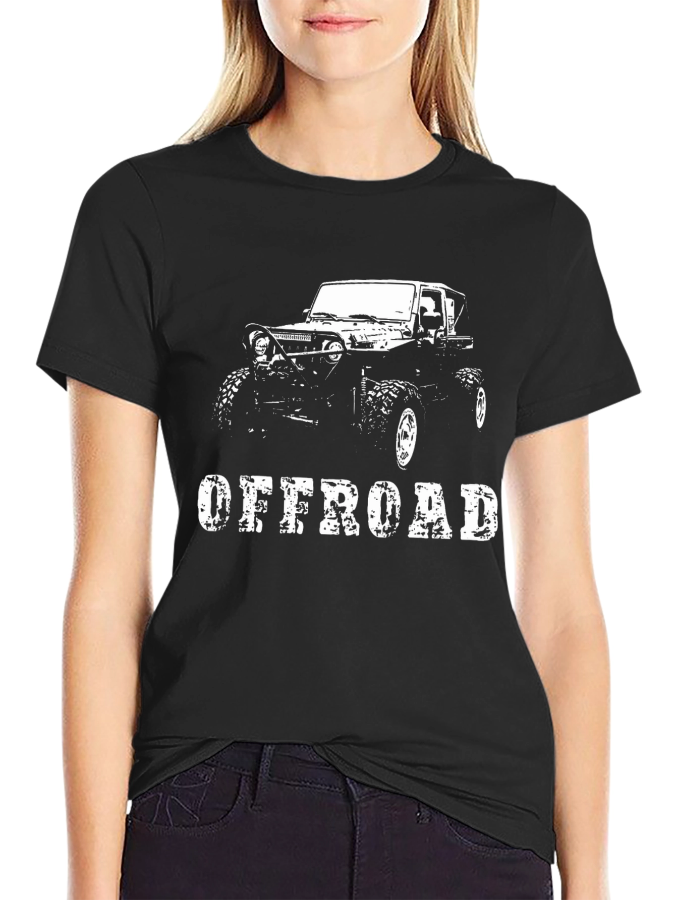 Black Offroad Jeep Graphic T-Shirt view 2