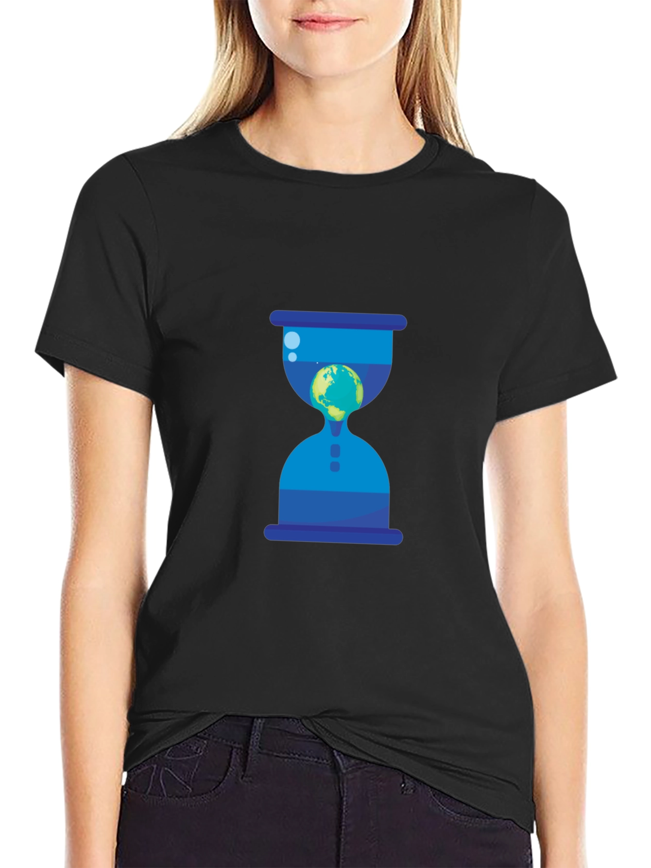Black Earth Hourglass Graphic Tee - Save the Planet view 2