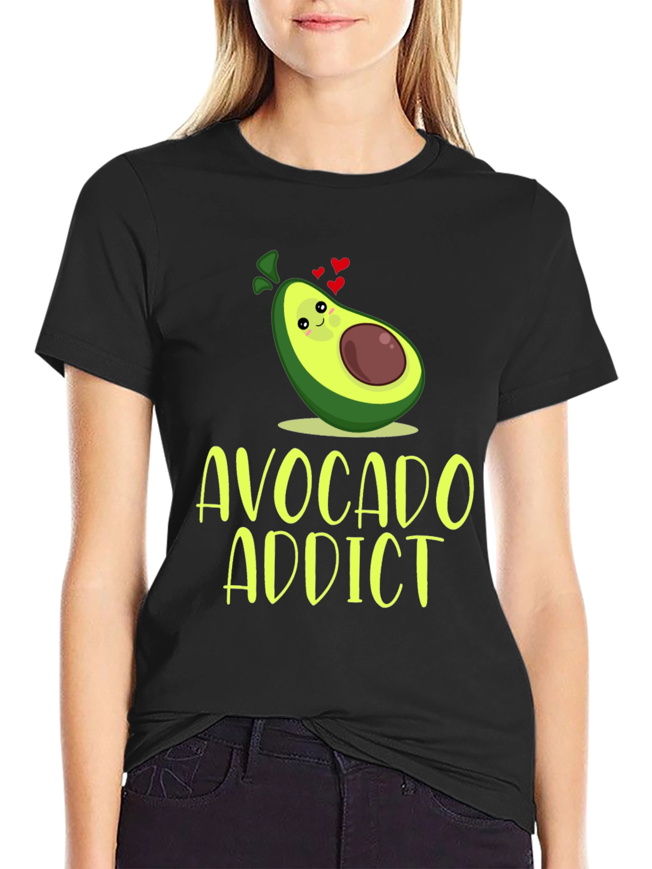 Black Avocado Addict Graphic Tee - Cute & Comfy view 2