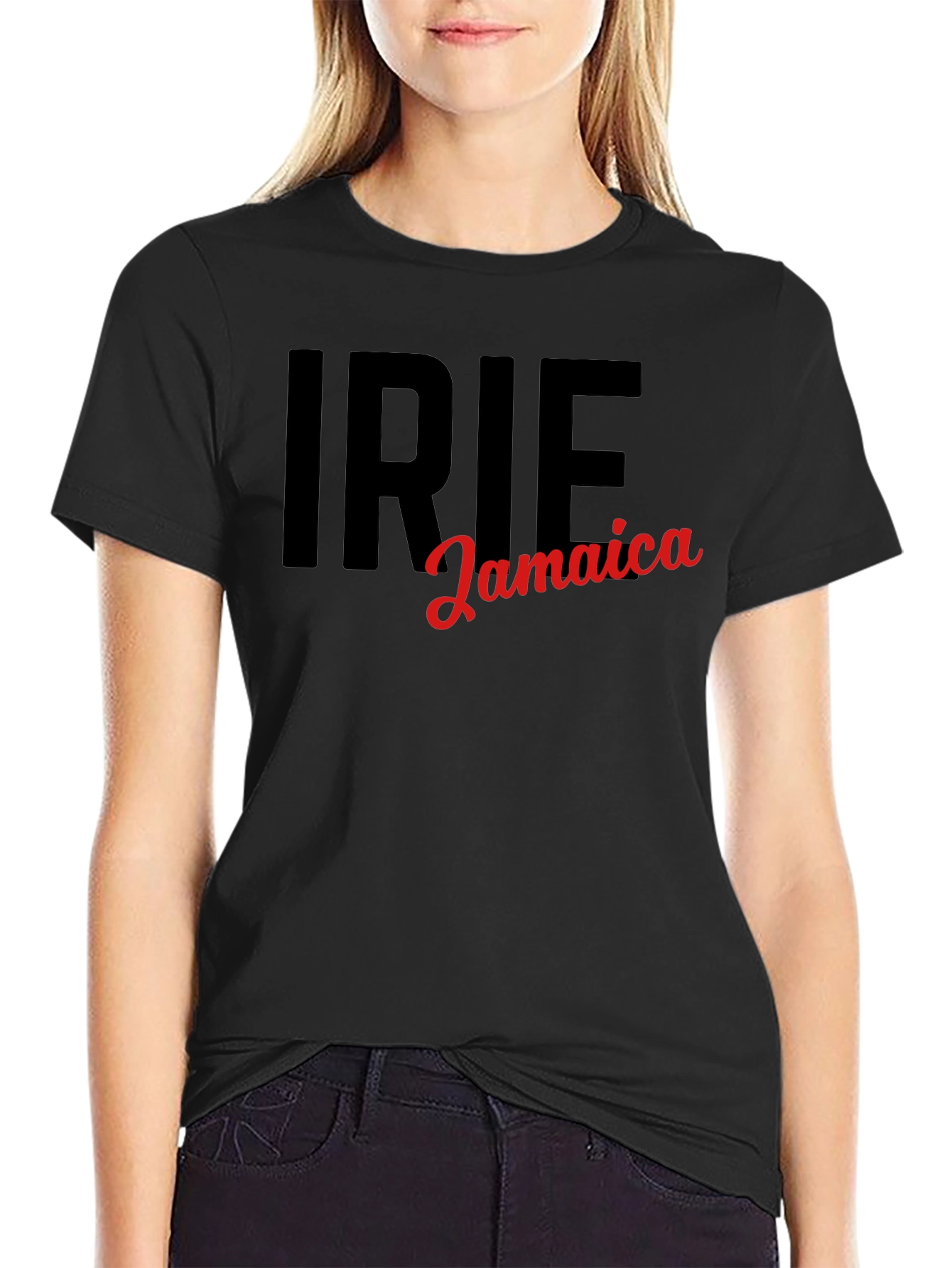 Black Irie Jamaica Black Graphic T-Shirt view 2