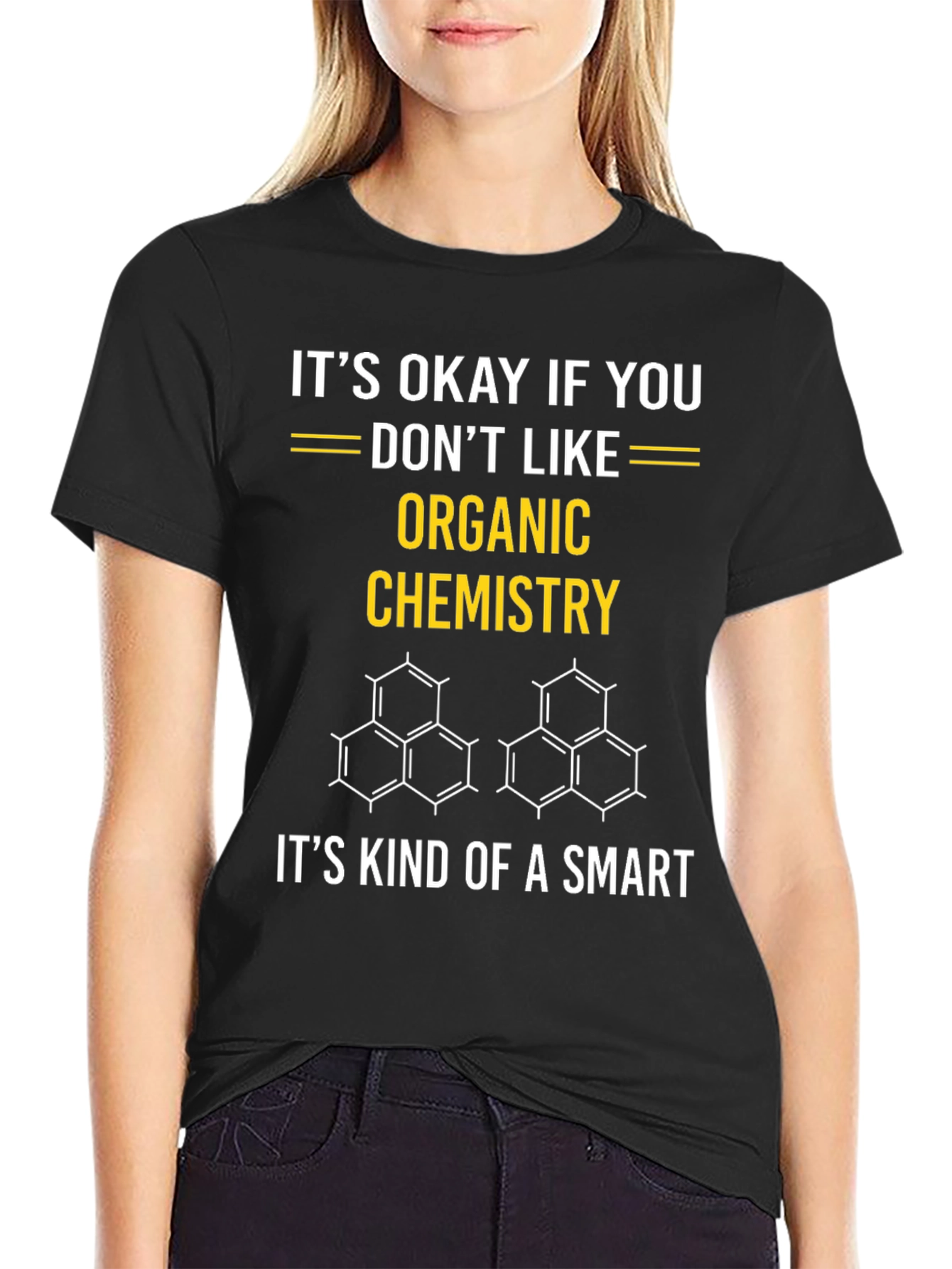 Black Organic Chemistry Graphic T-Shirt view 2