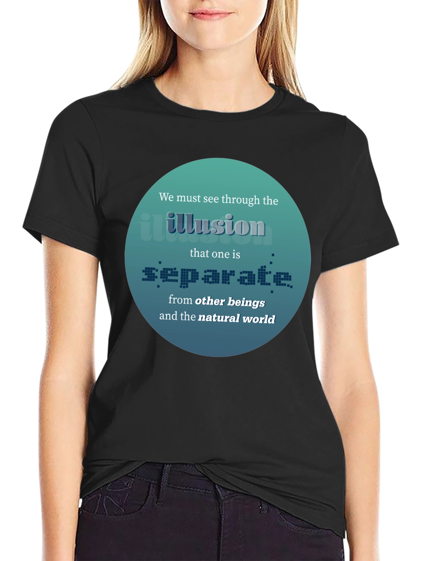 Black Illusion T-Shirt: See Through Separation view 2