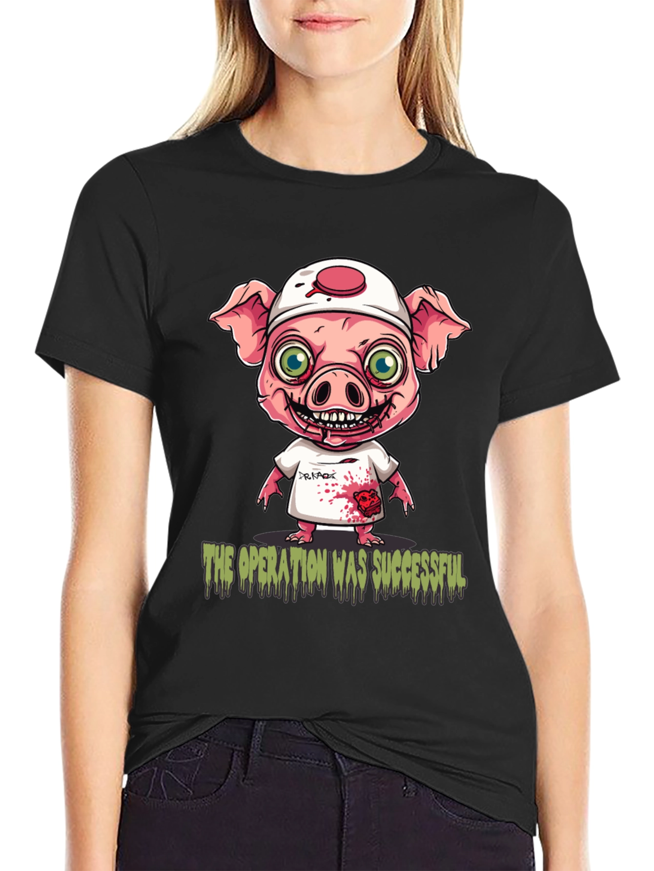 Black Operation Successful Pig Doctor T-Shirt view 2