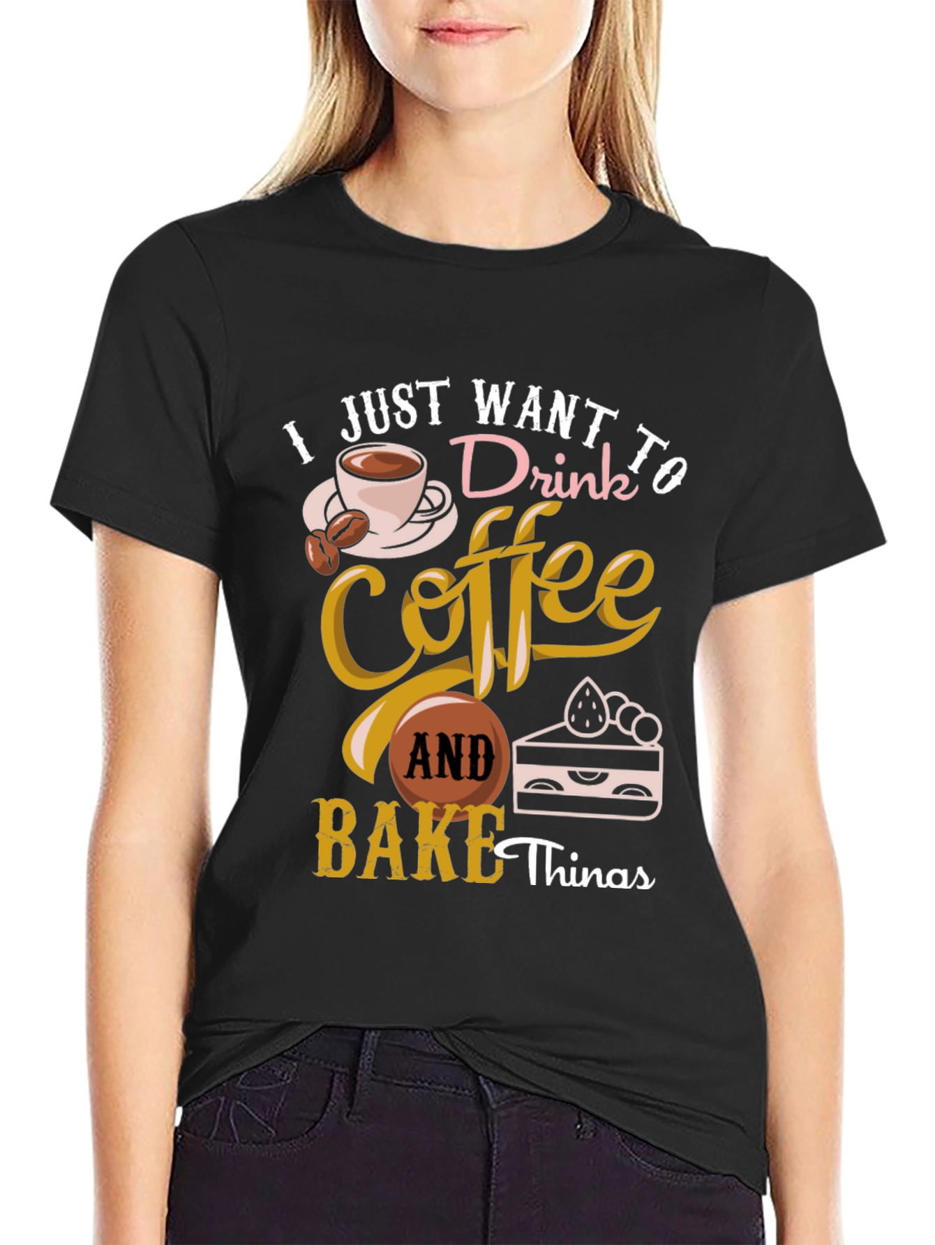 Black Coffee & Baking Lover T-Shirt view 2