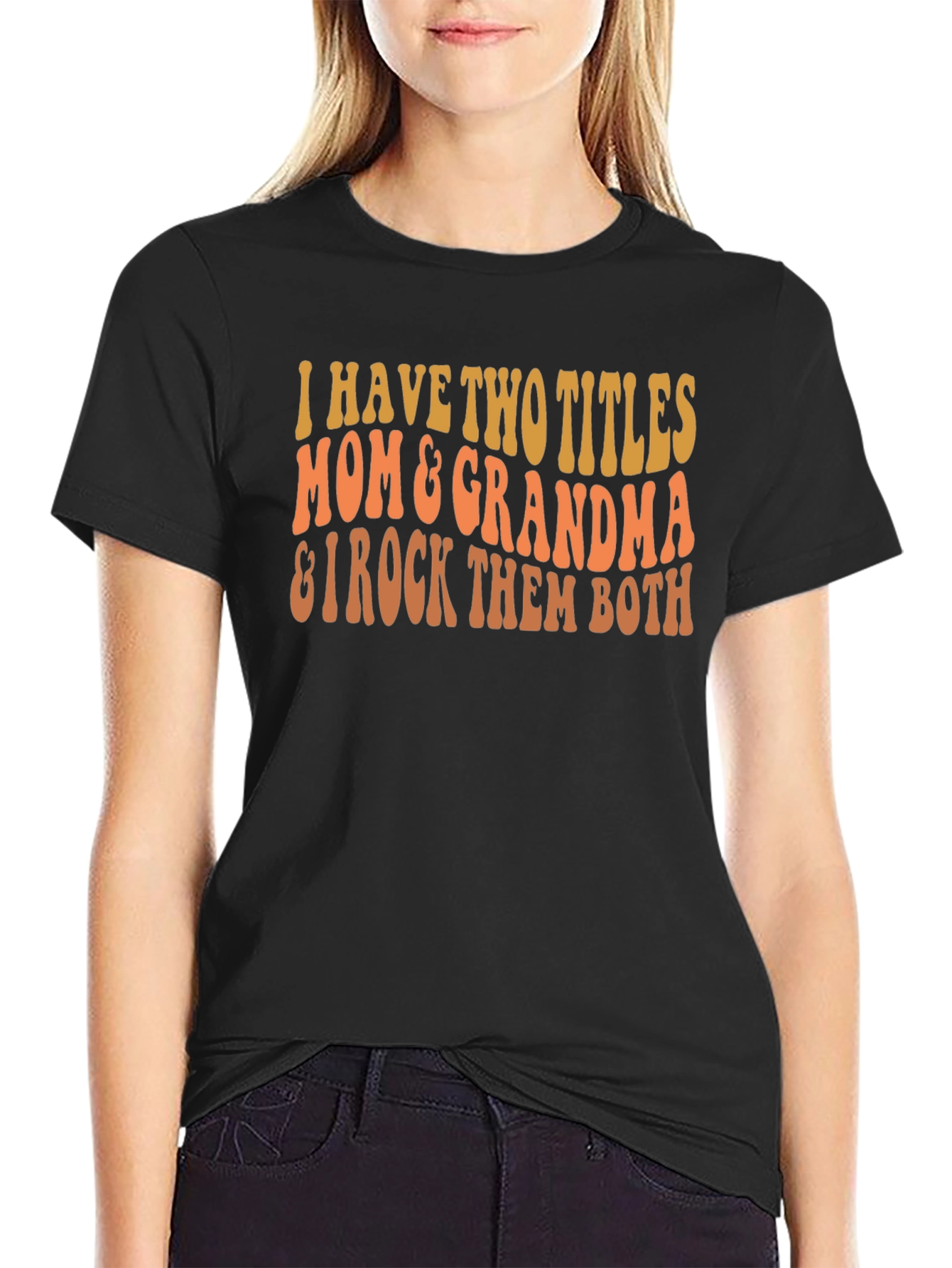 Black Mom & Grandma Rock T-Shirt view 2