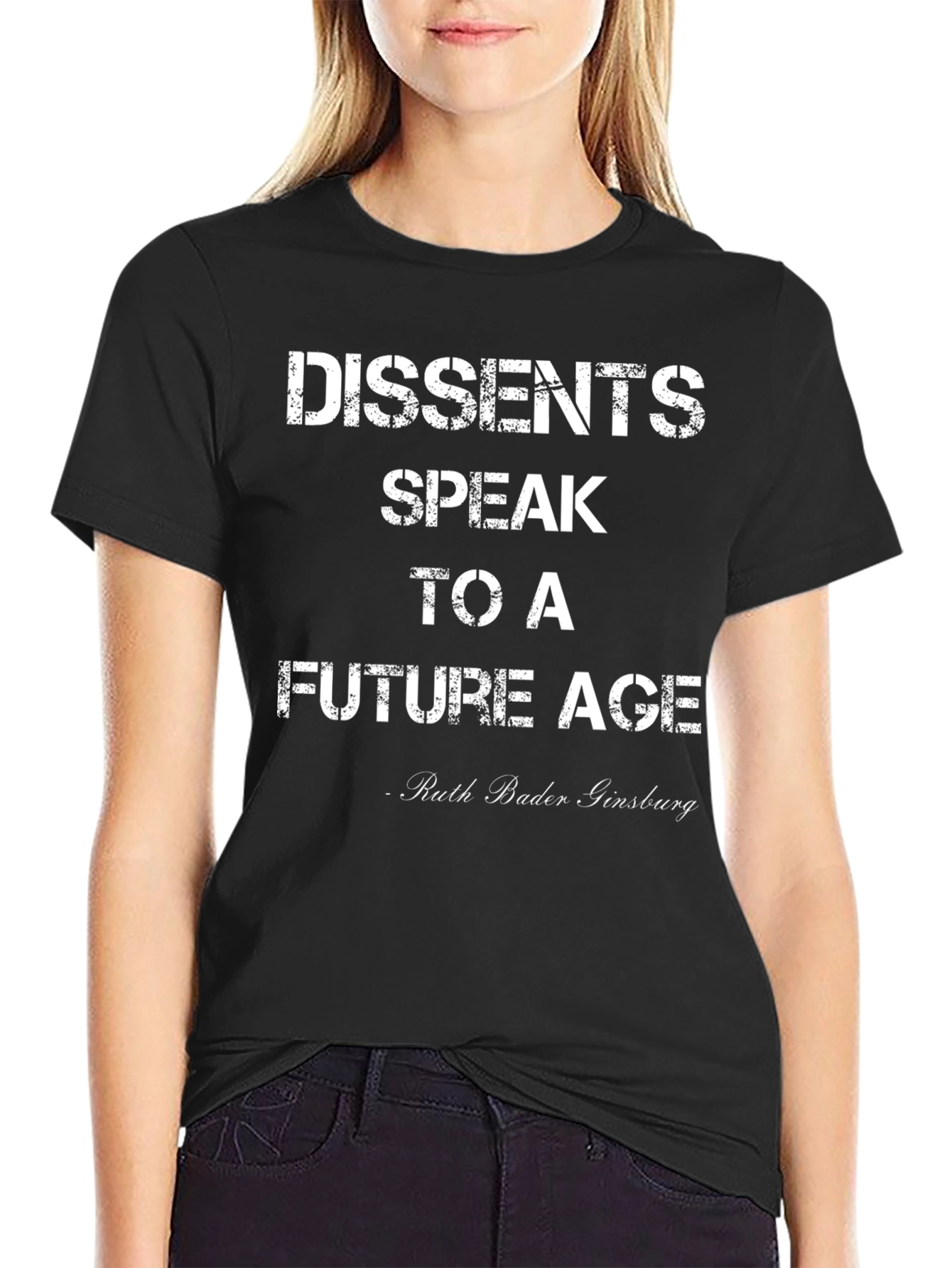 Black Dissent Speaks T-Shirt - Ruth Bader Ginsburg Quote view 2