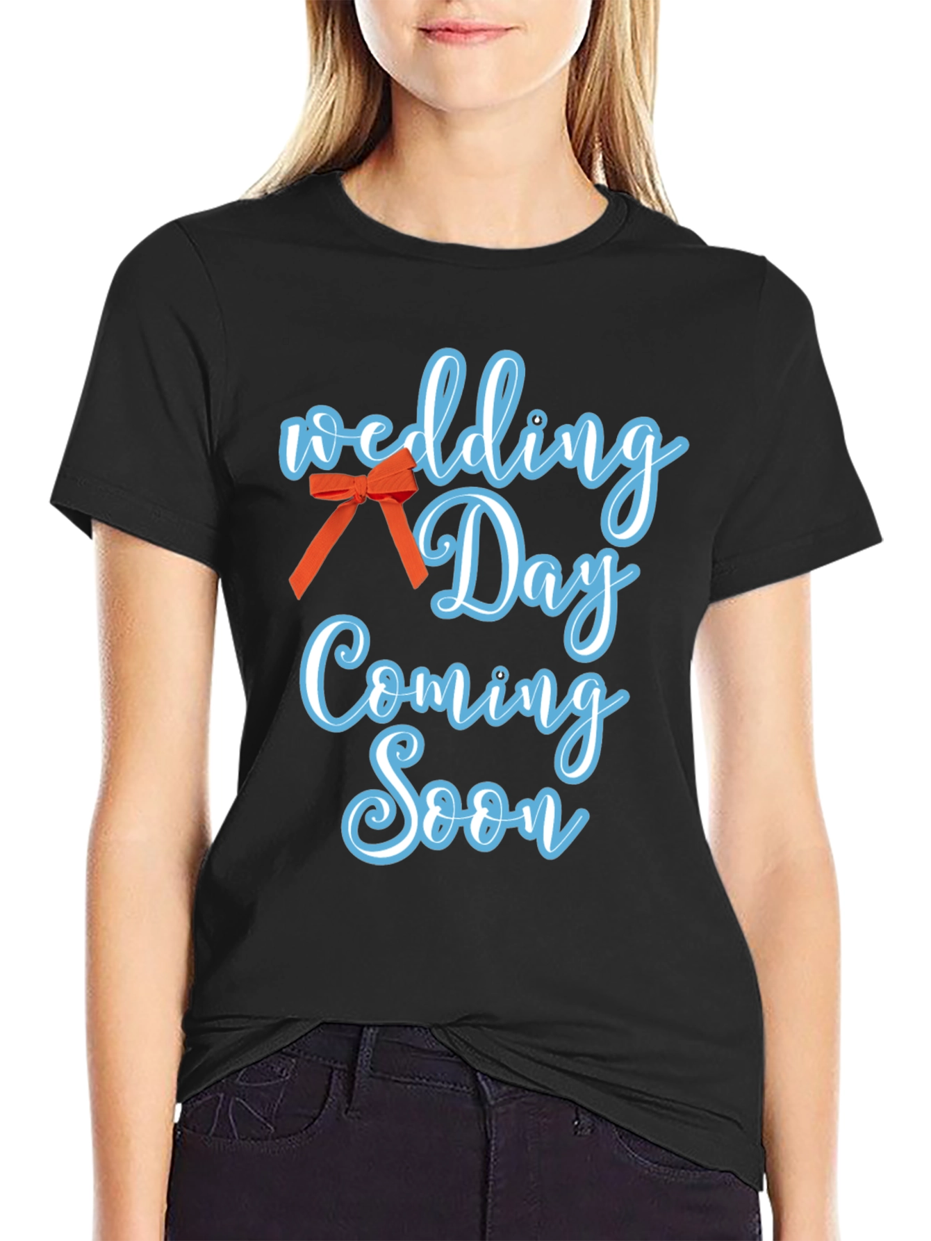 Black Wedding Day Coming Soon T-Shirt view 2