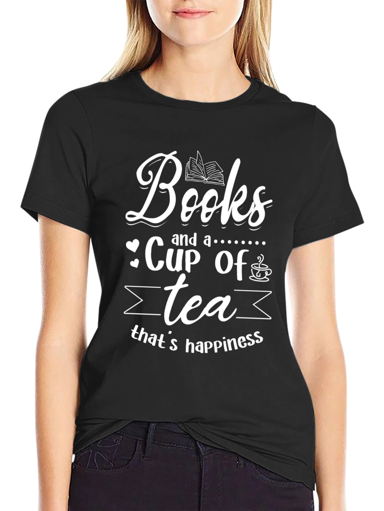 Black Books & Tea Graphic T-Shirt view 2