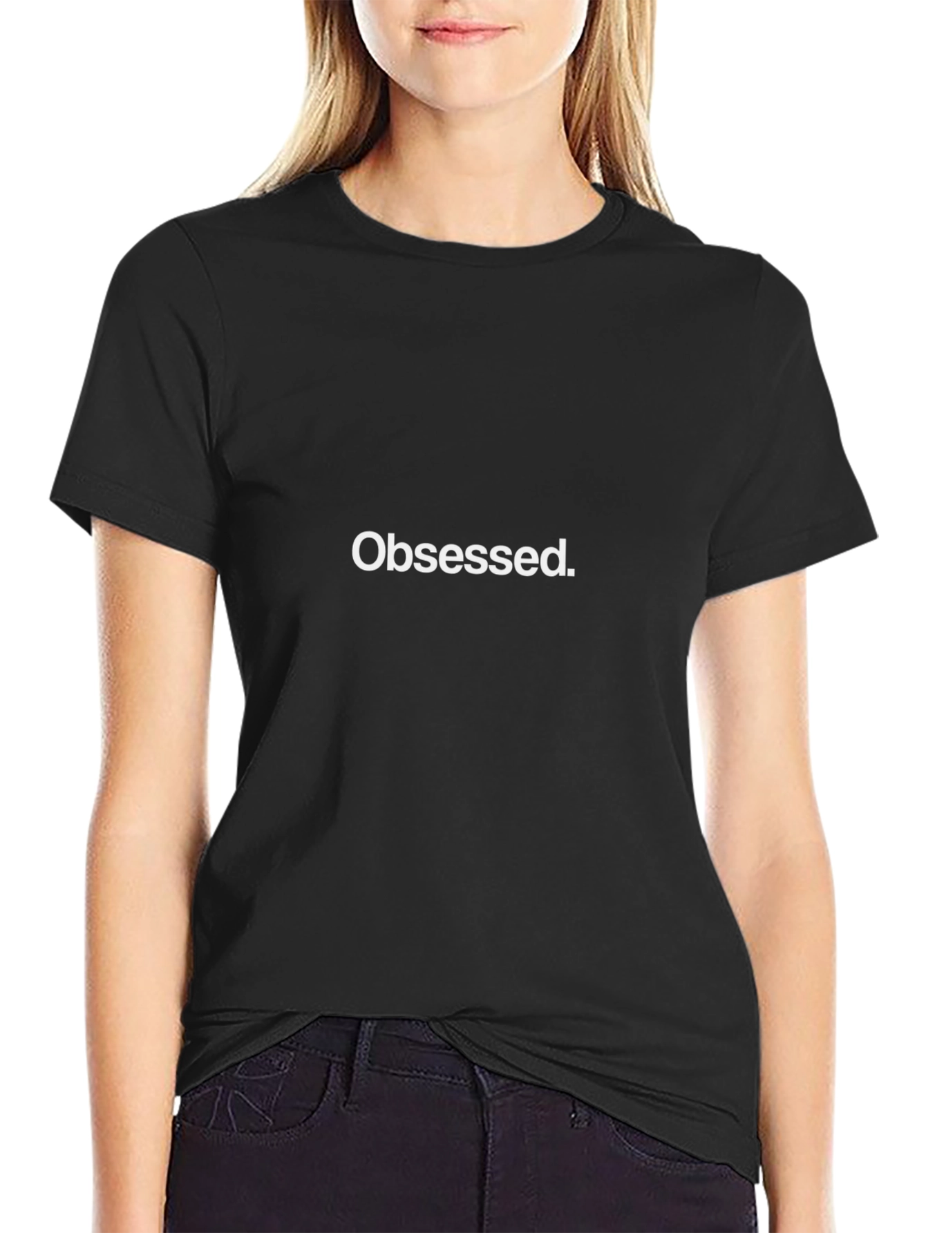 Black Obsessed. Black Graphic Tee view 2