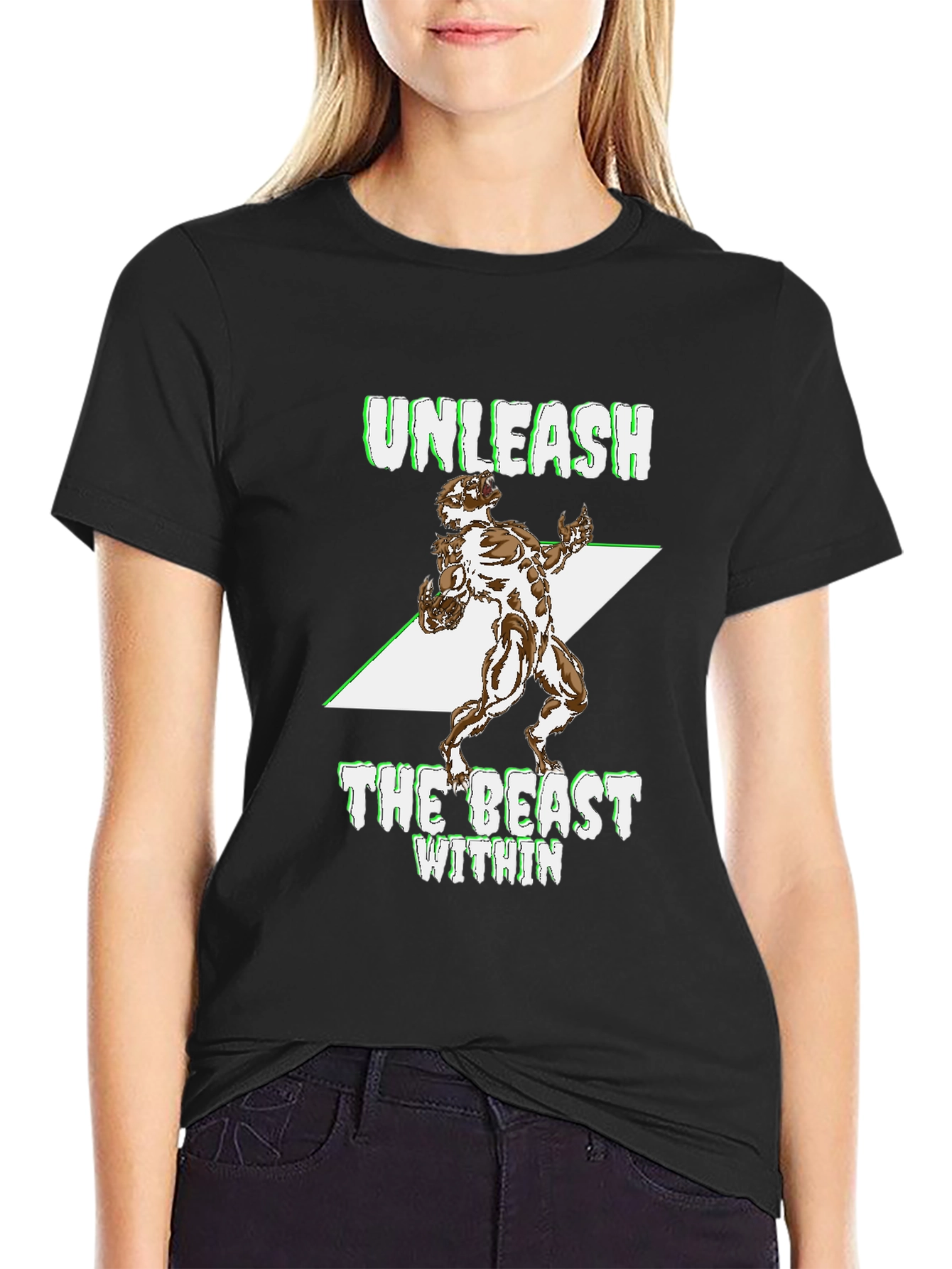 Black Unleash The Beast Within Black T-Shirt view 2
