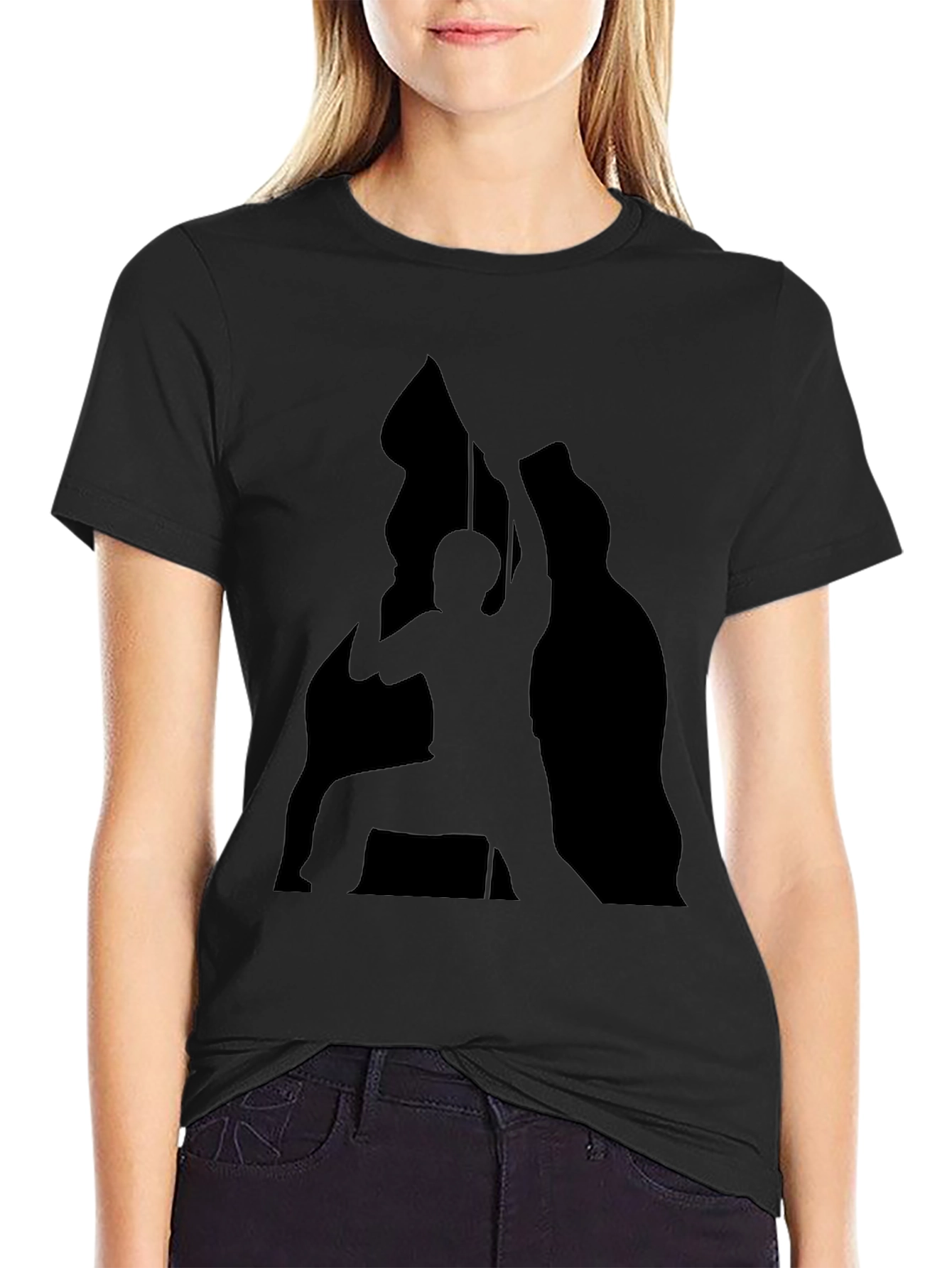 Black Silhouette Climber Black T-Shirt view 2