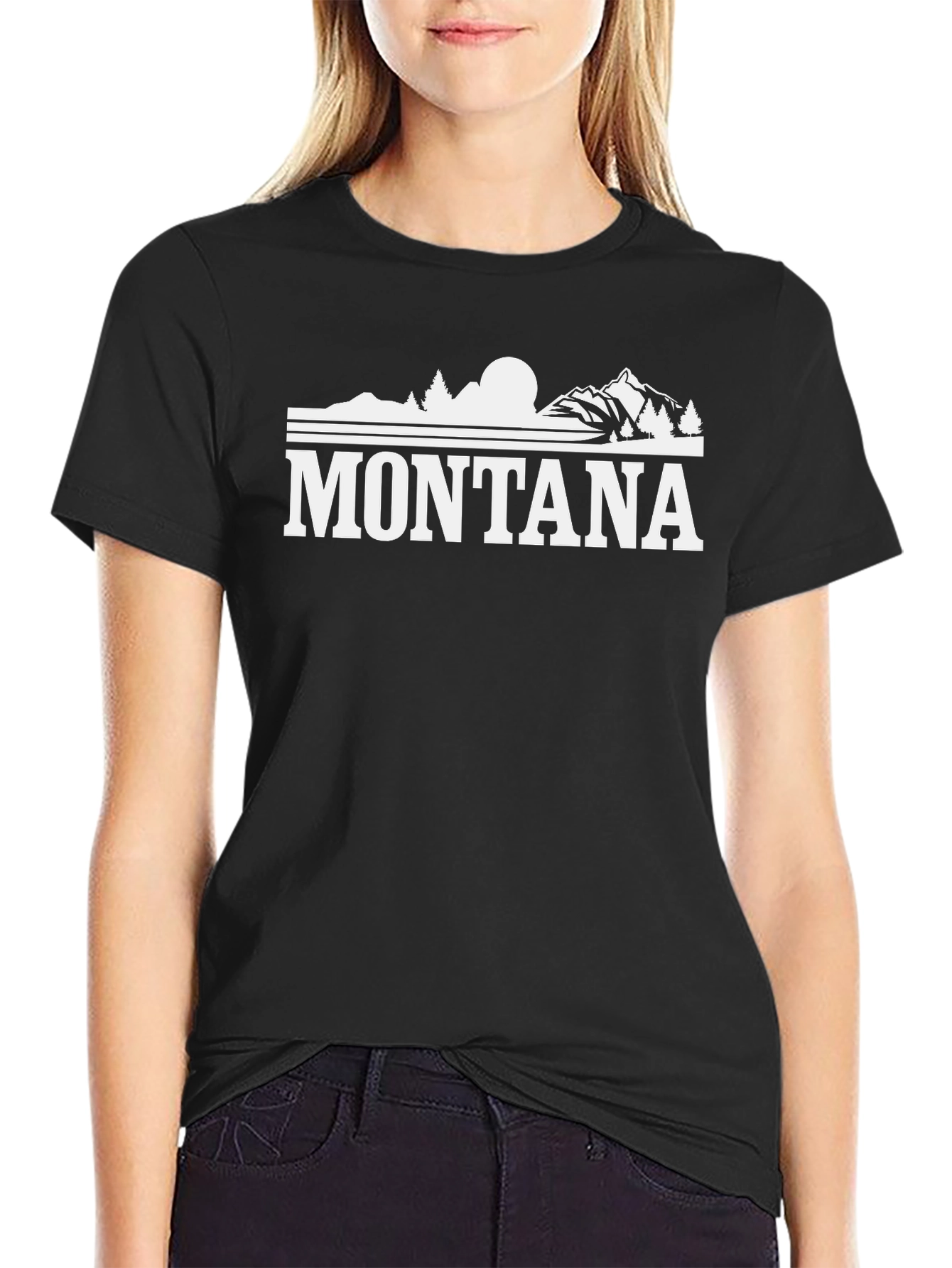 Black Montana Graphic Tee - Stylish Outdoor Adventure Shirt view 2