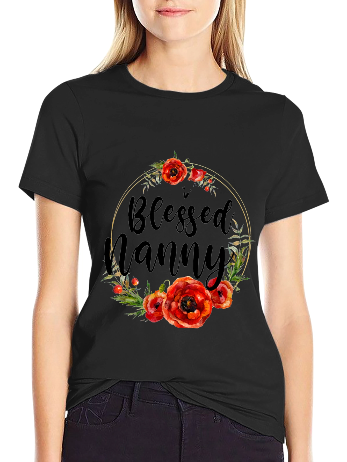 Blessed Nanny Floral T-Shirt - Stylish Comfort - 2