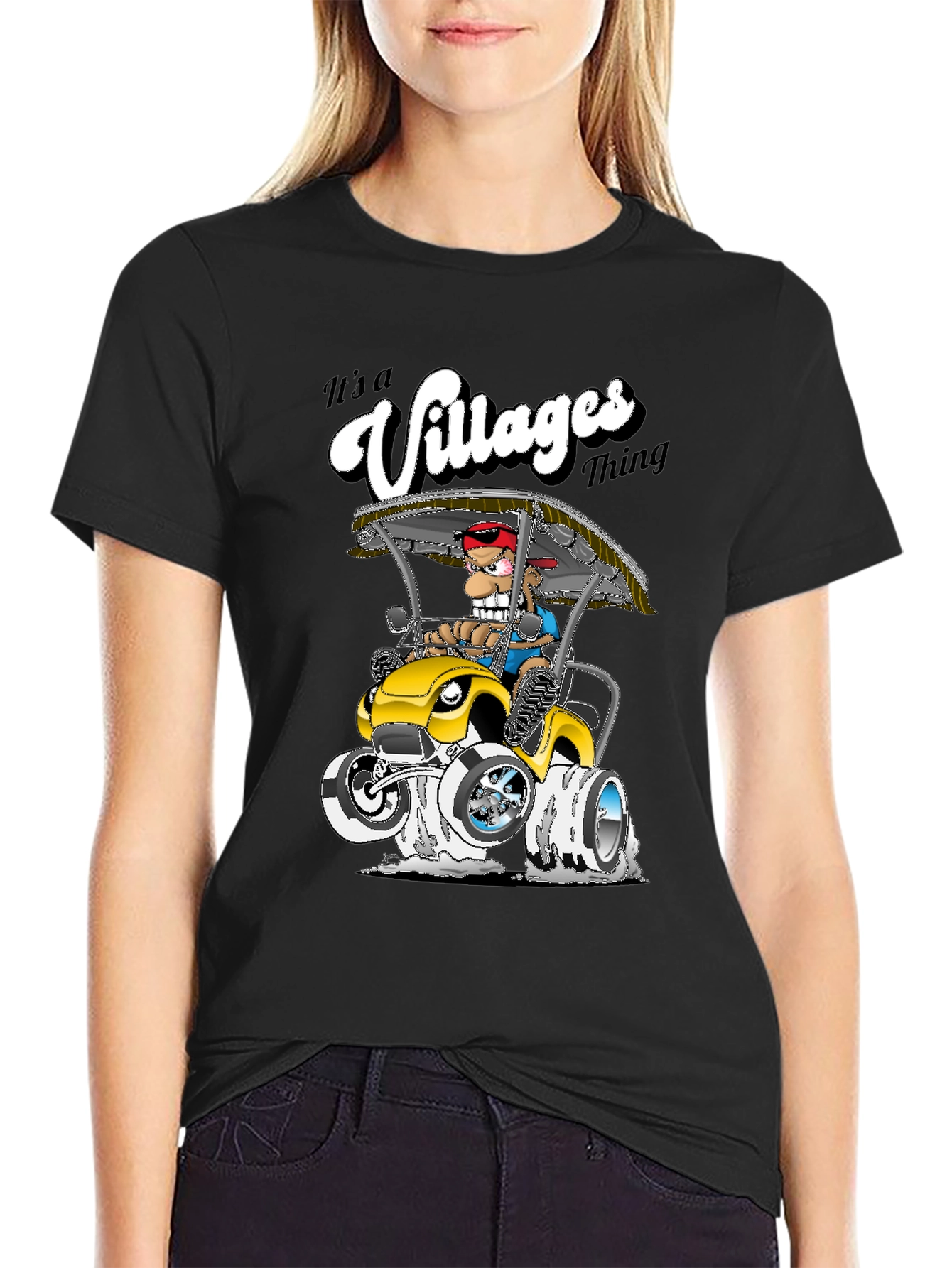 The Villages Thing T-Shirt - Cartoon Golf Cart - 2