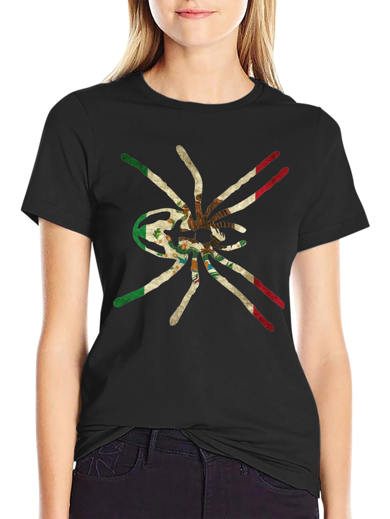 Black Mexican Flag Tarantula Graphic Tee view 2