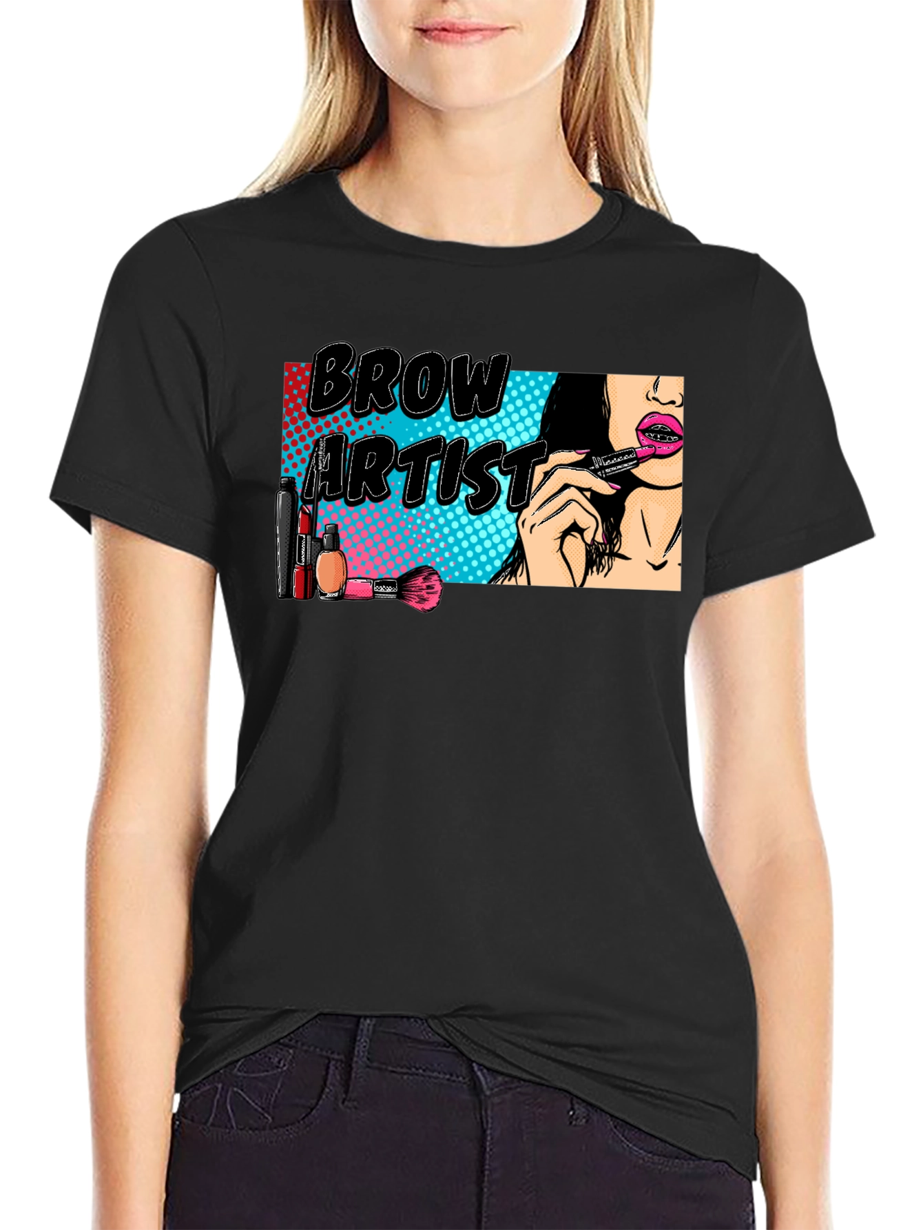 Black Brow Artist T-Shirt - Makeup Lover Tee view 2