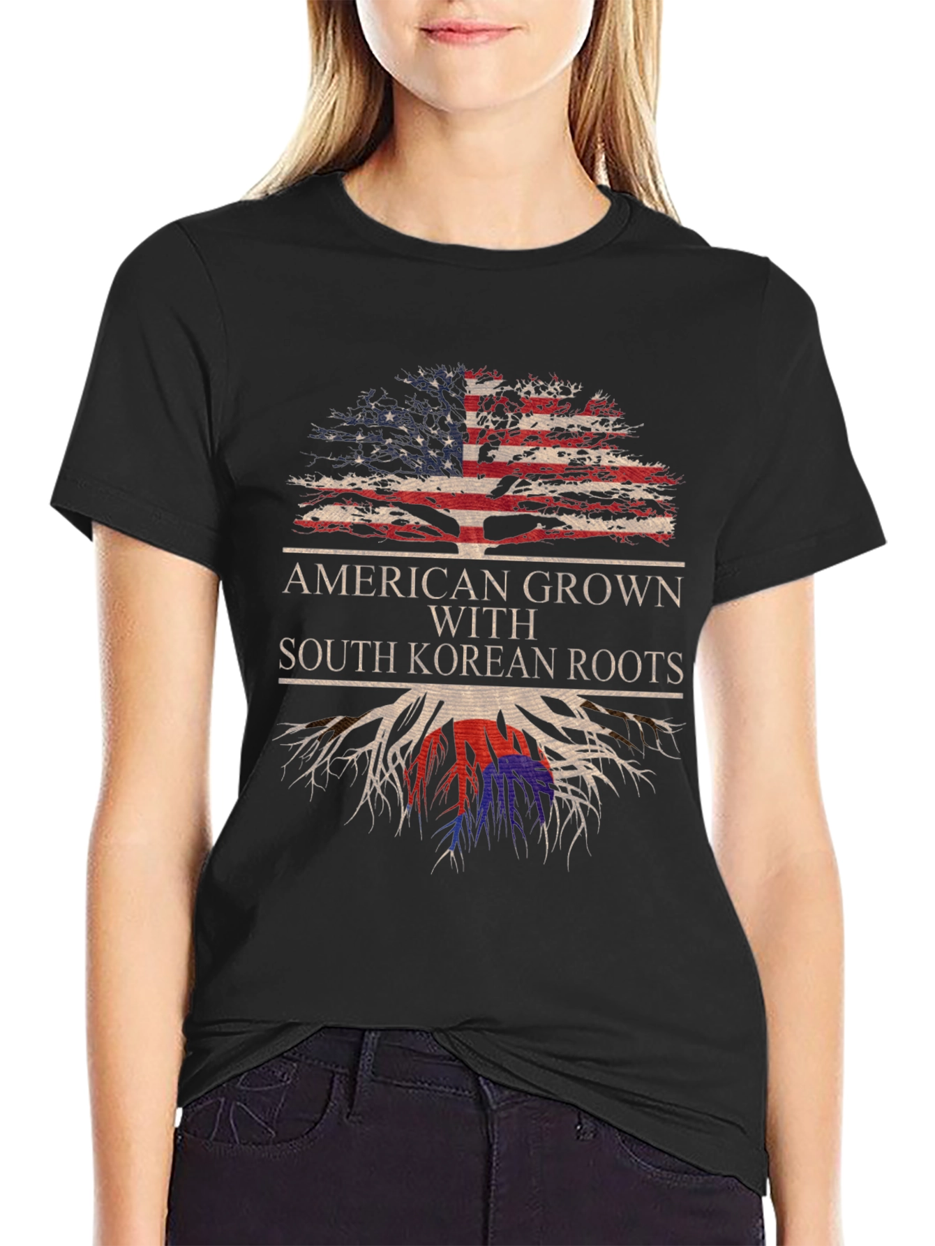 American Grown South Korean Roots T-Shirt - 2