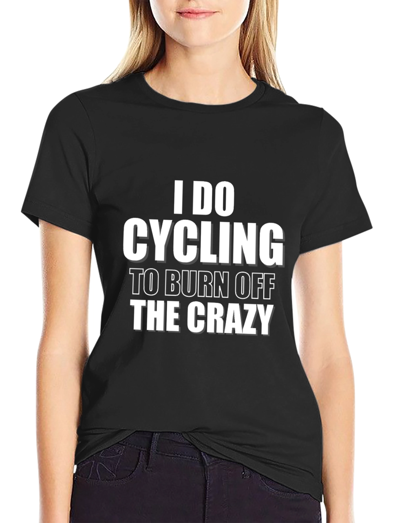 Black Cycling Burn Off Crazy T-Shirt - Black view 2