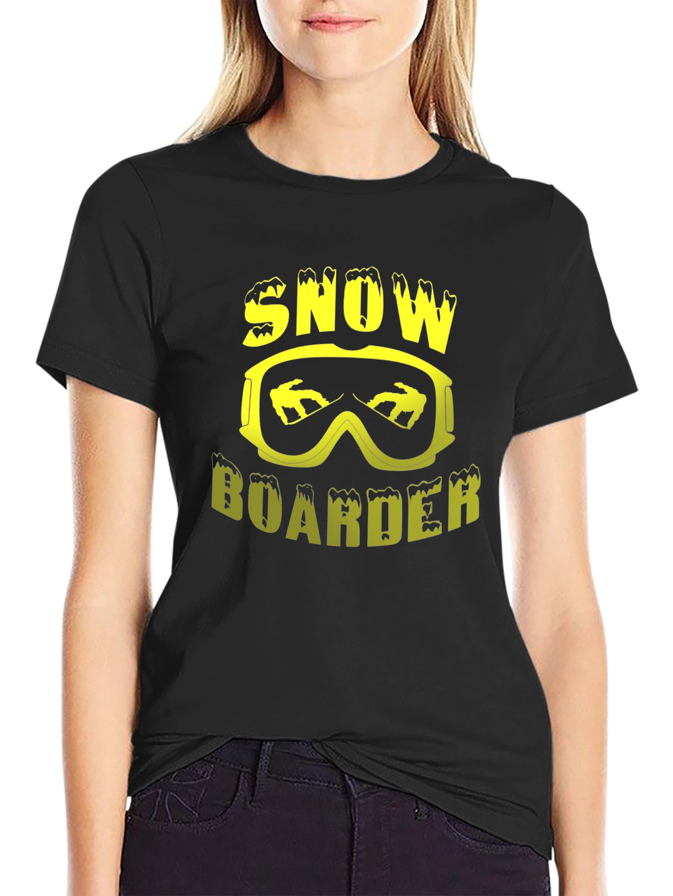 Black Snowboarder Graphic Tee - Ride in Style! view 2
