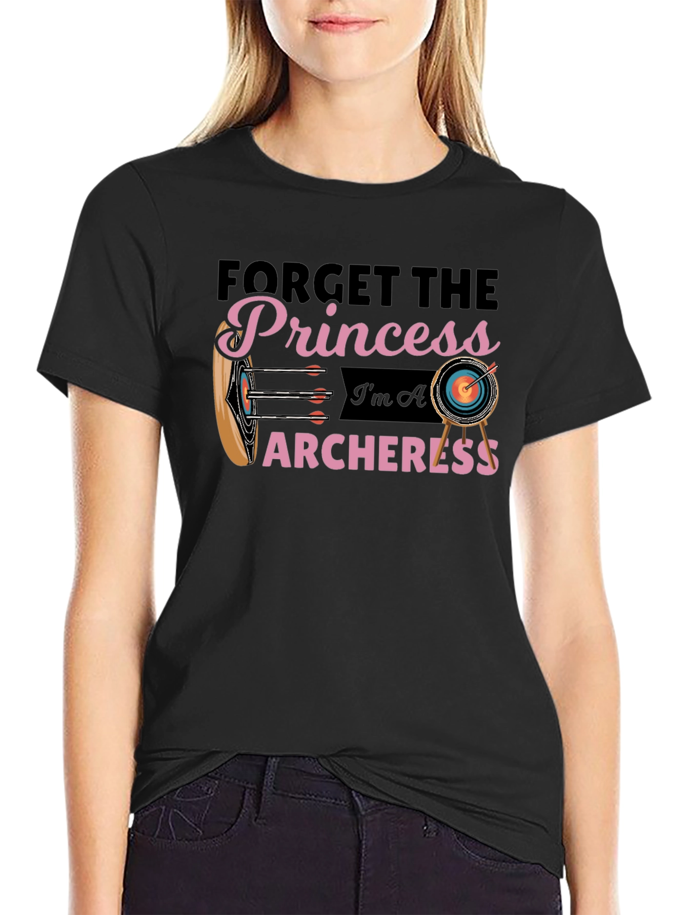 Black Archeress Graphic Tee - Forget the Princess! view 2
