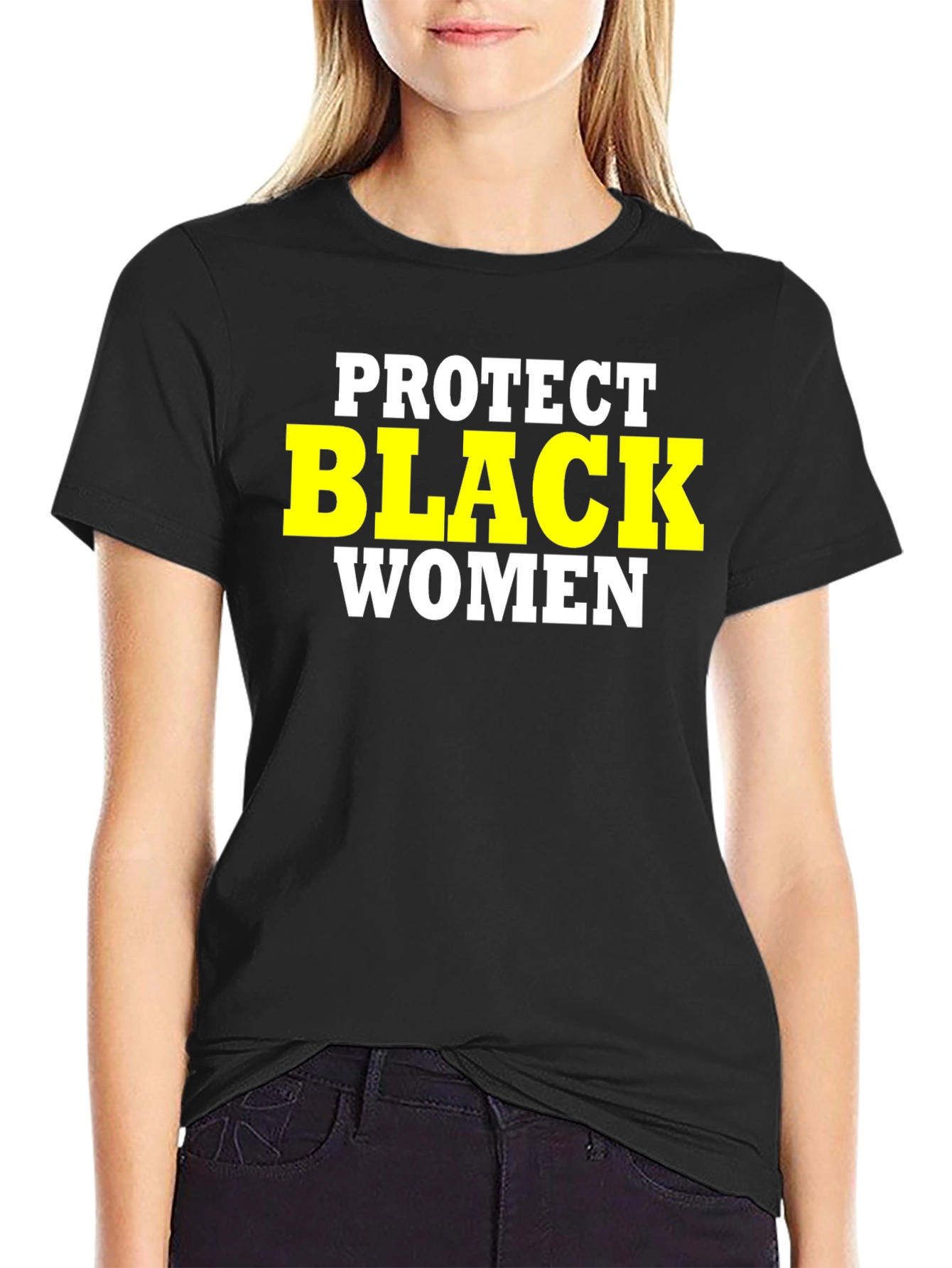 Black Protect Black Women Graphic Tee - Black view 2