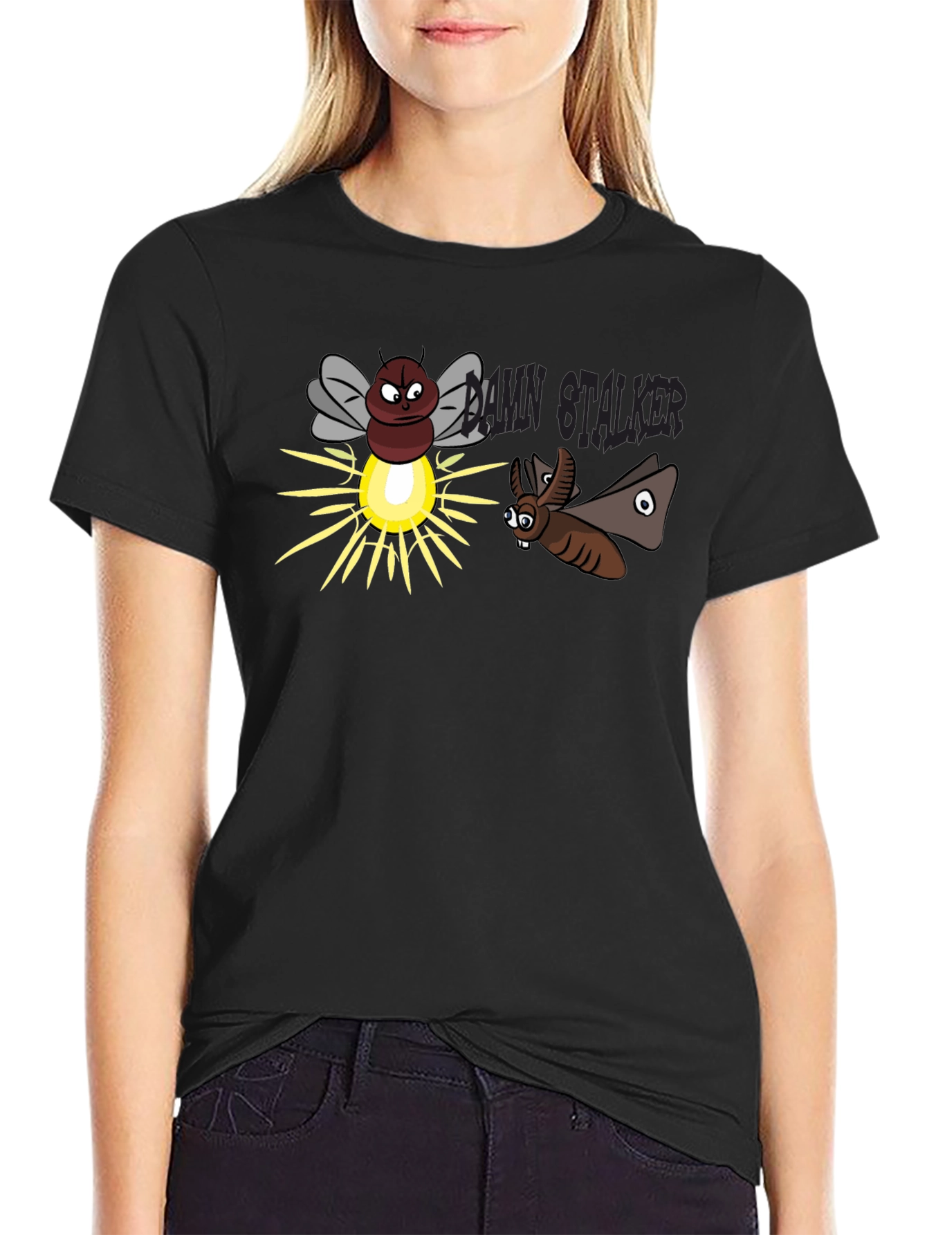 Funny Stalker Cartoon T-Shirt - 2
