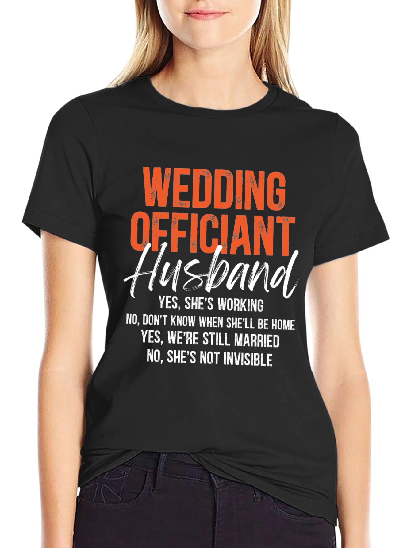 Black Wedding Officiant Husband Graphic T-Shirt view 2