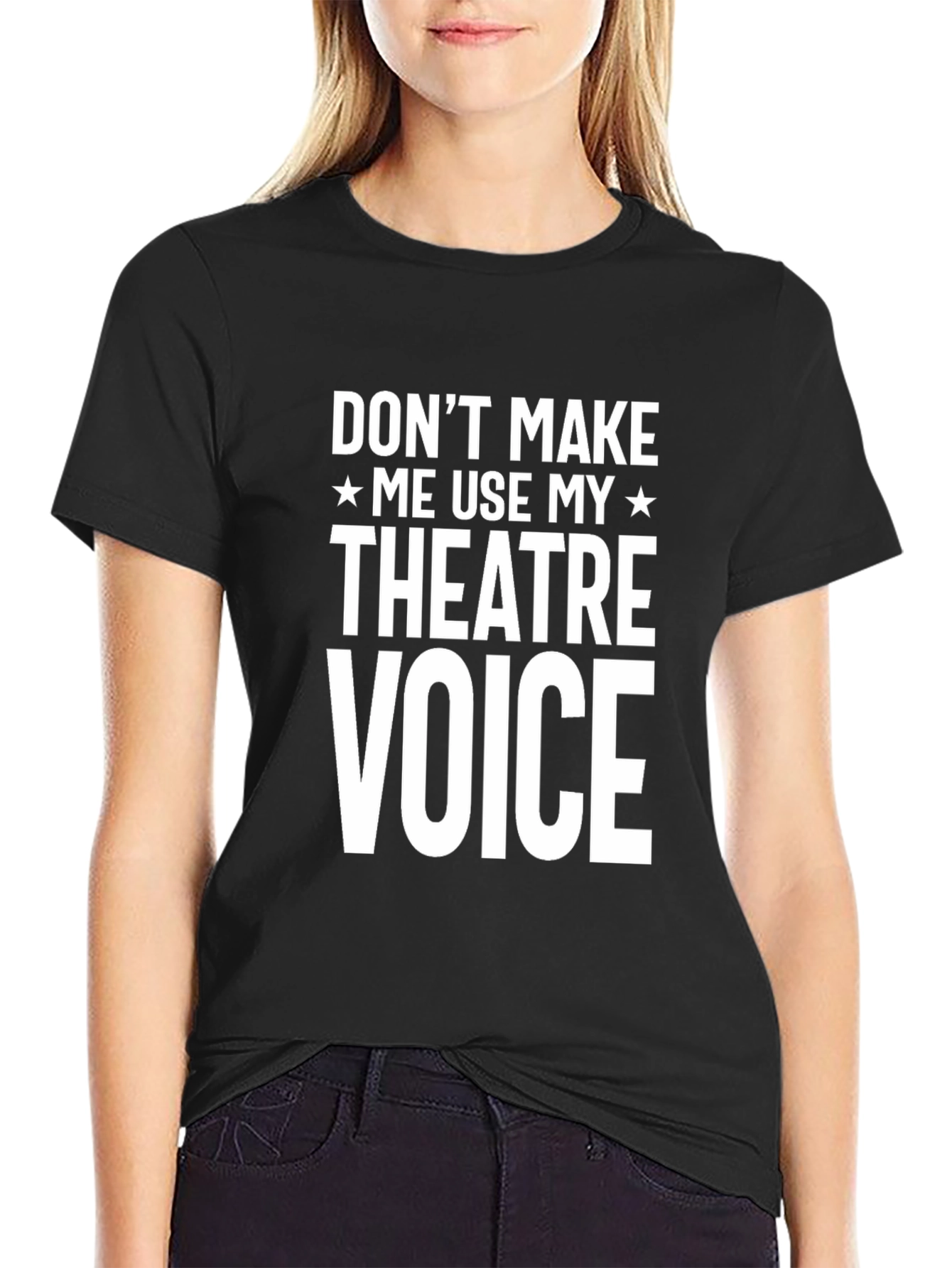 Black Theater Voice Graphic Tee - Funny Actor T-Shirt view 2