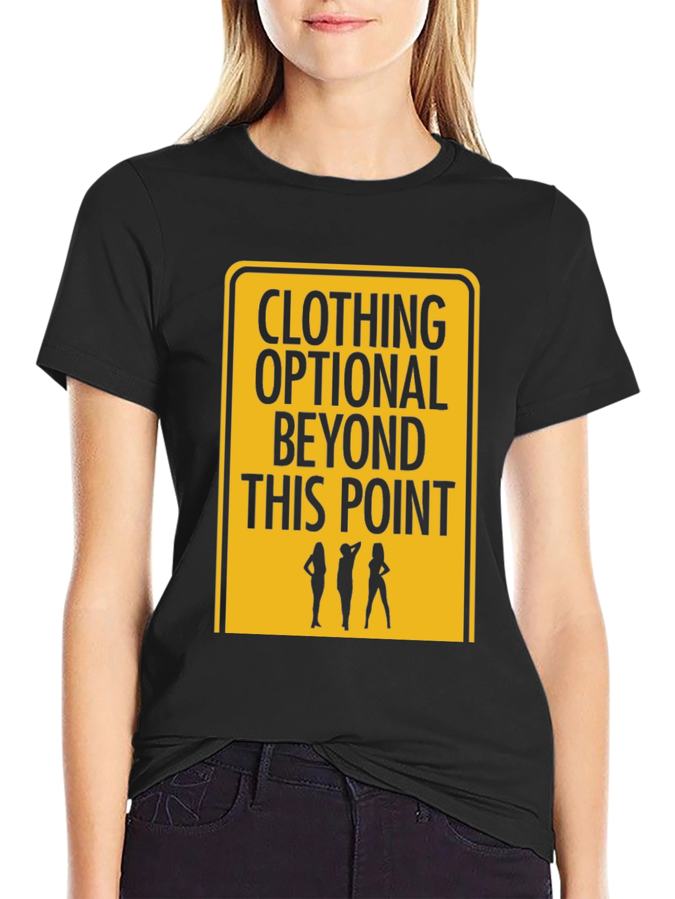 Black Clothing Optional T-Shirt - Funny Graphic Tee view 2