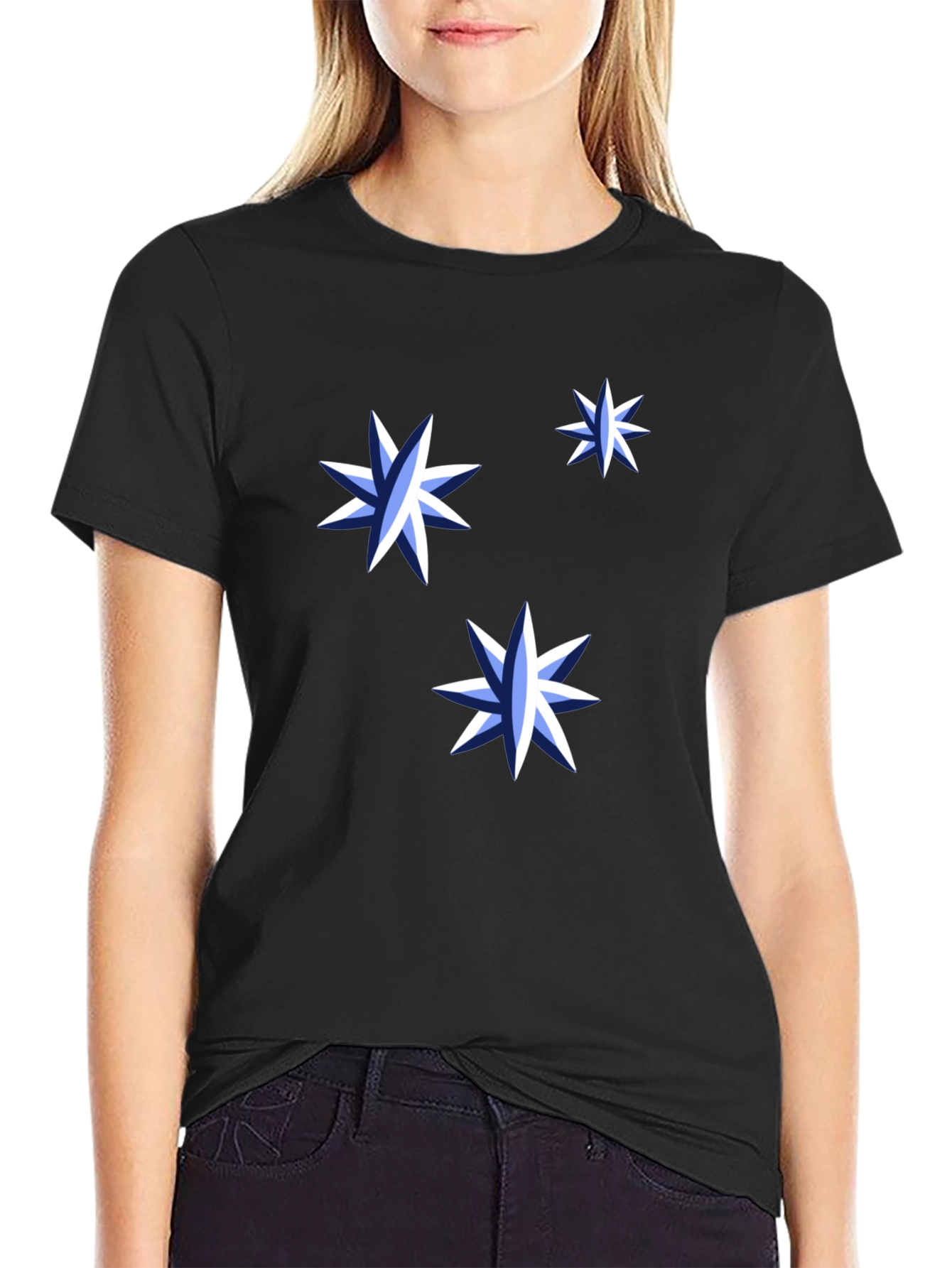 Starry Night Graphic Tee - Black Cotton Shirt - 2