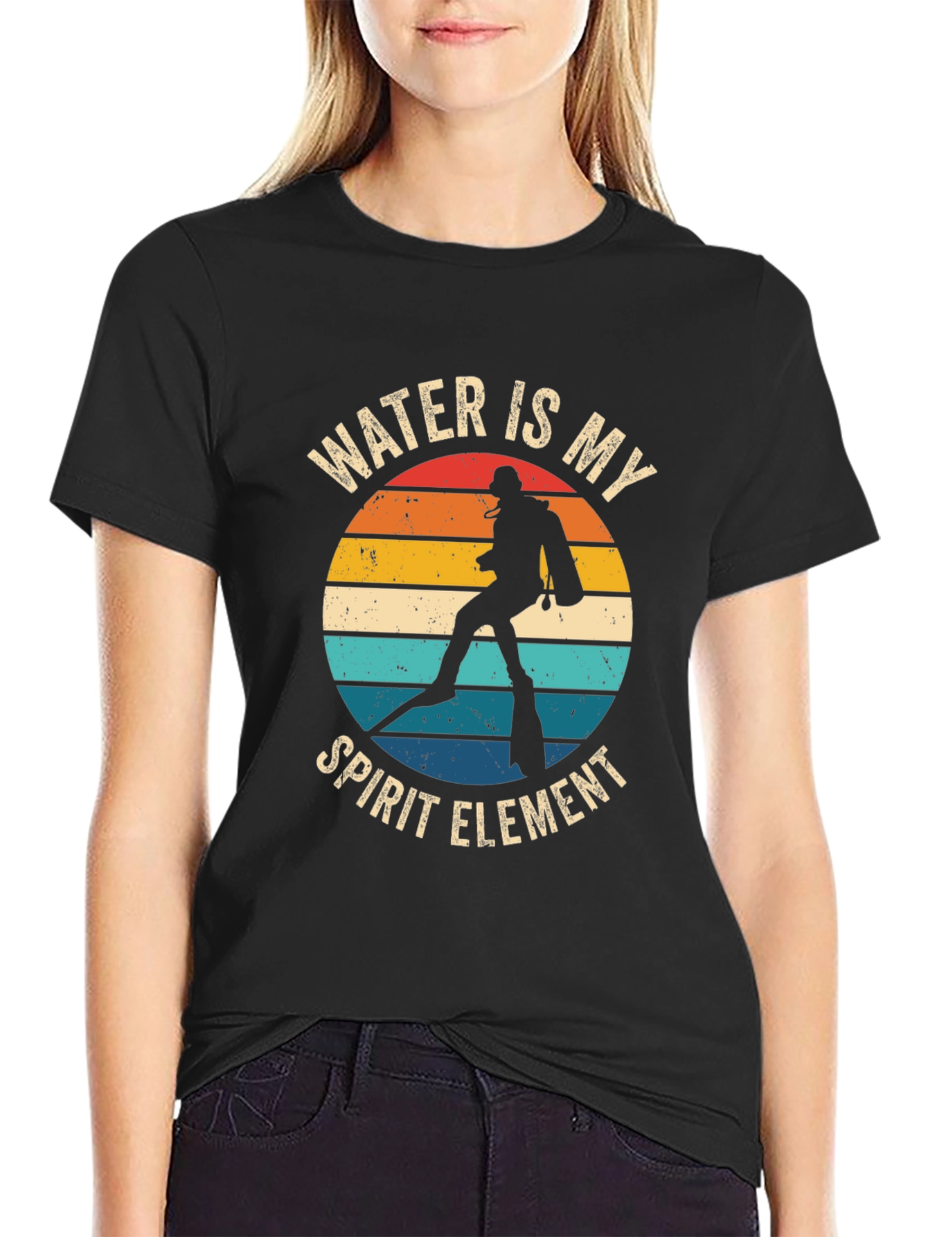 Black Water Is My Spirit Element Diver T-Shirt view 2