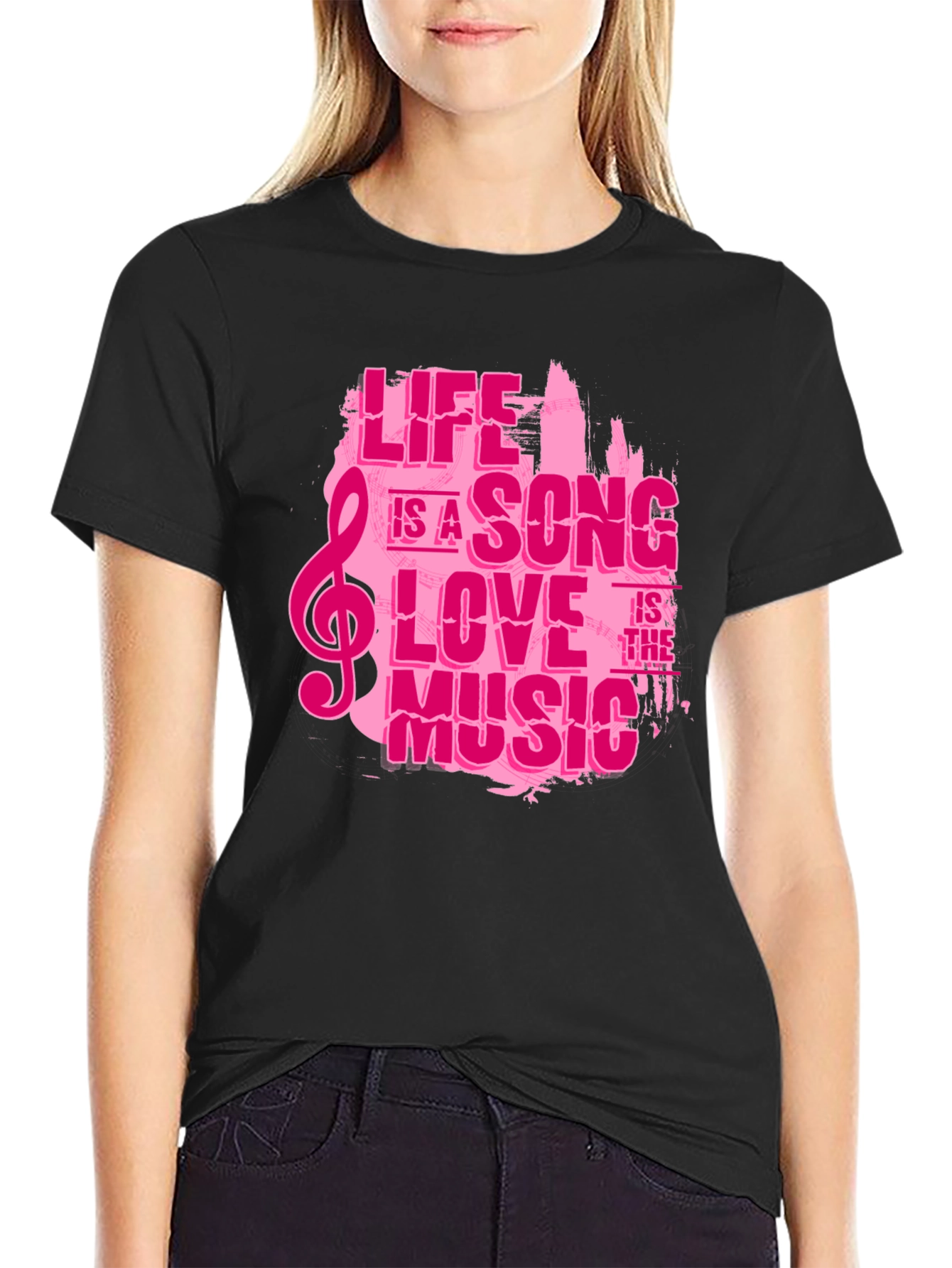 Black Life is a Song Black Graphic Tee view 2