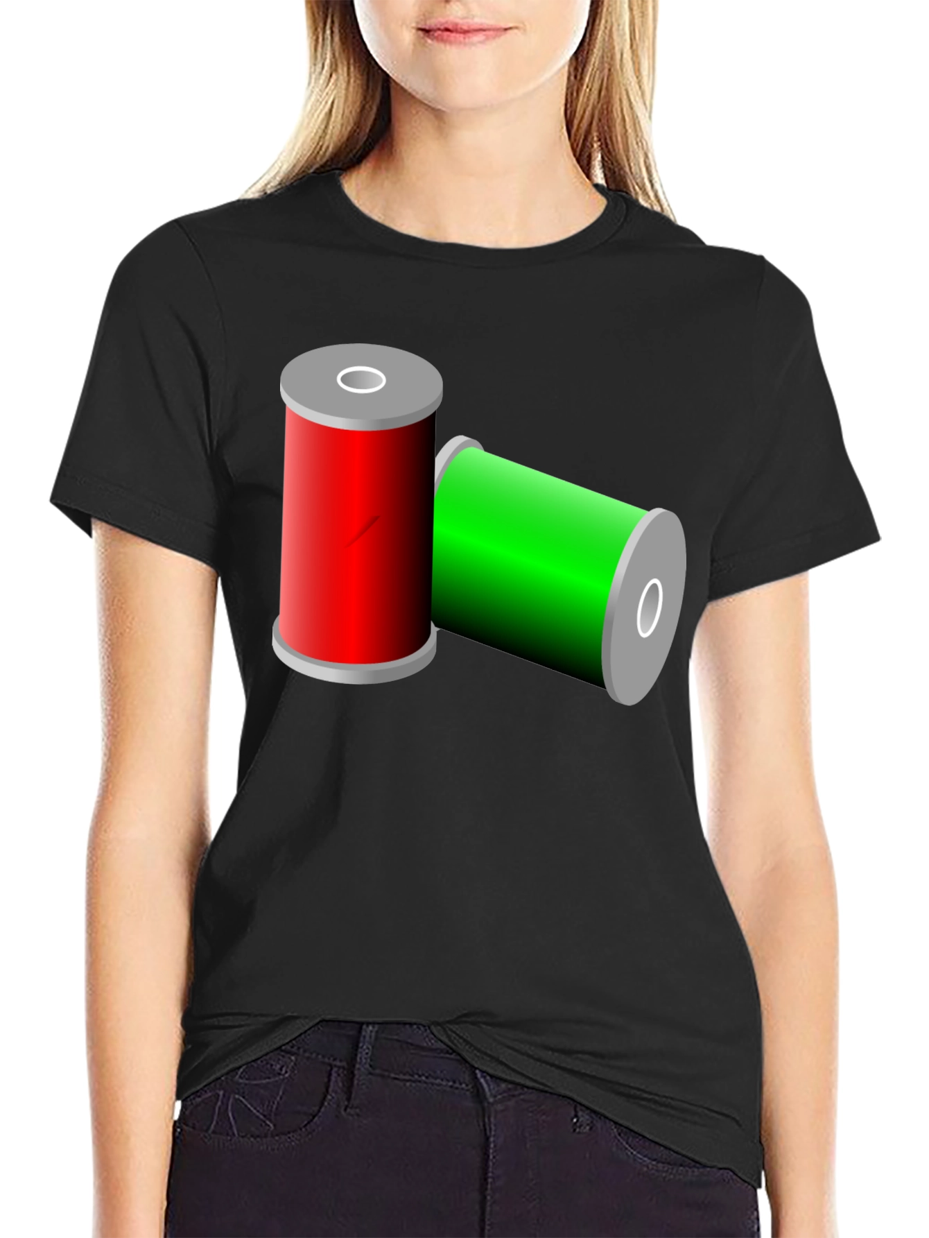 Black Thread Spools Graphic Tee view 2