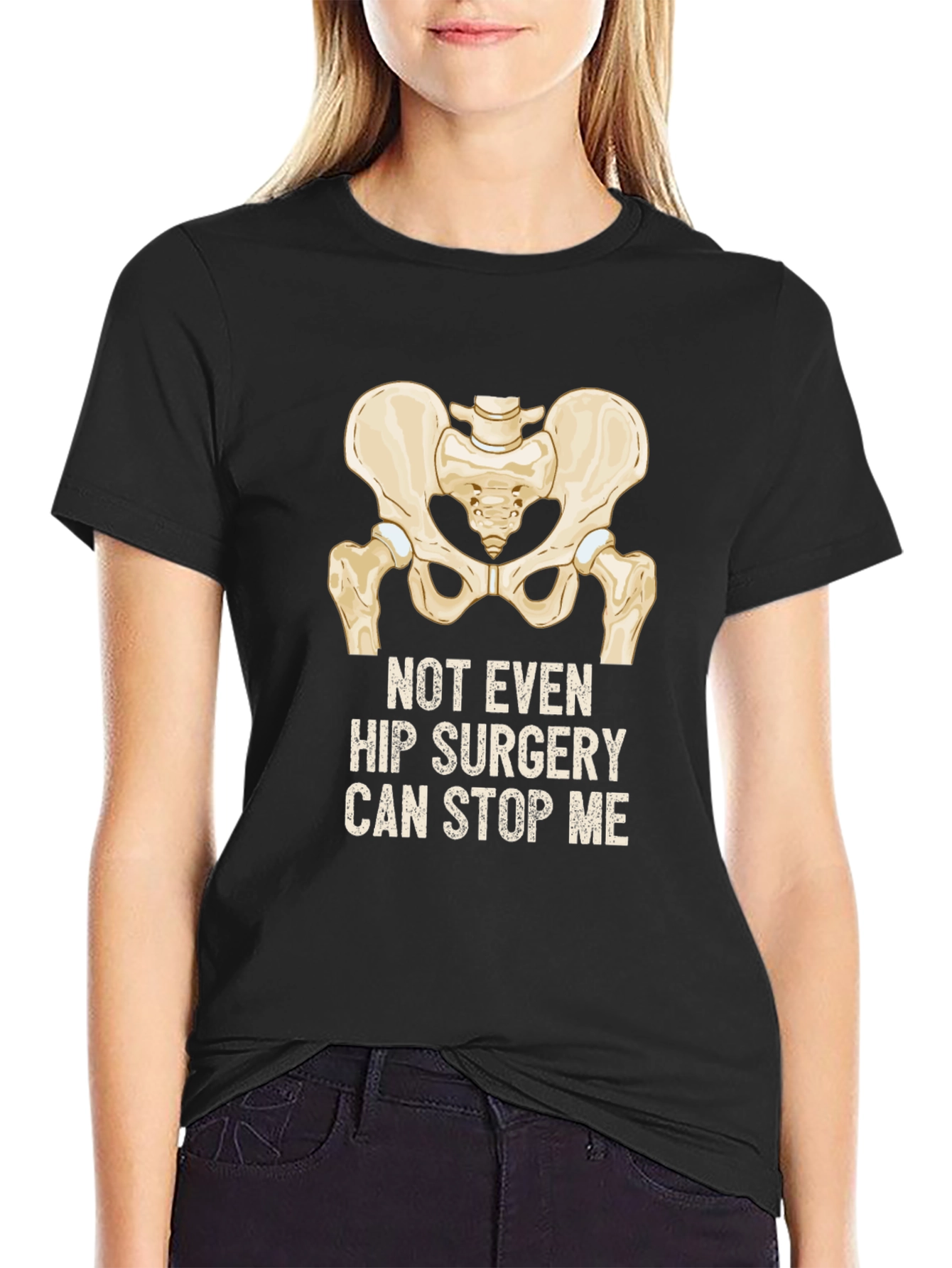 Black Funny Hip Surgery Recovery T-Shirt view 2