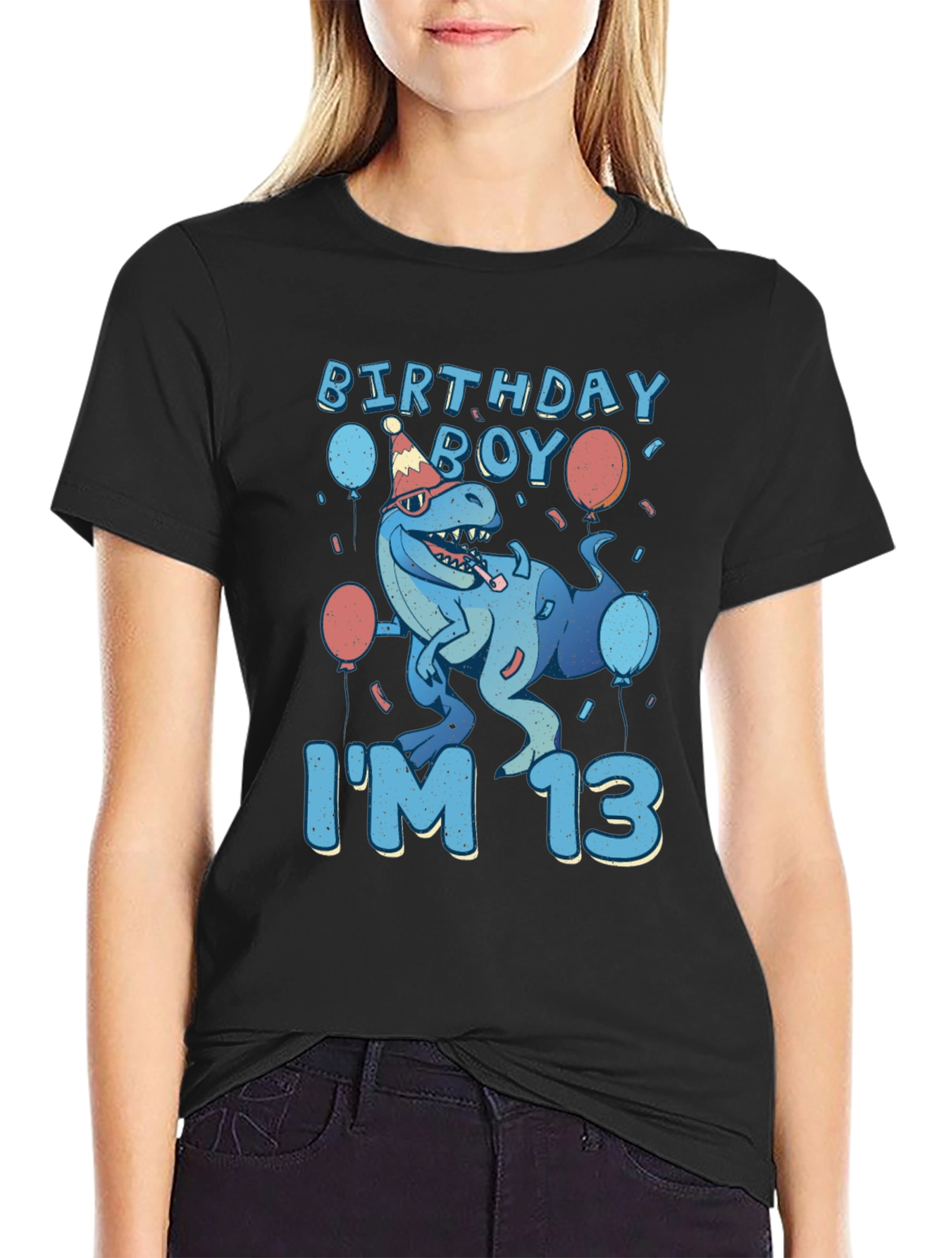 Birthday Boy I'm 13 T-Rex T-Shirt - 2
