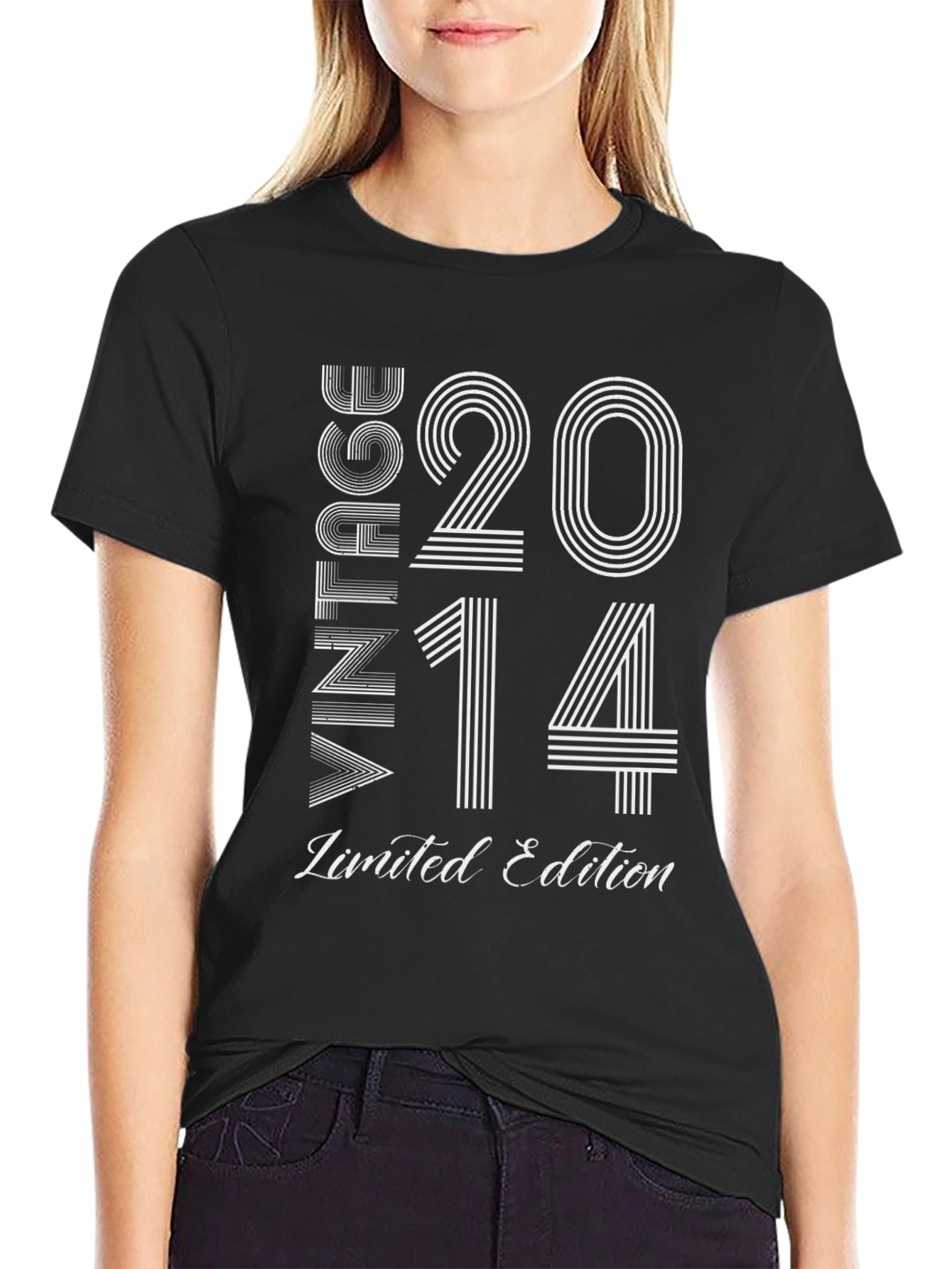 Black Vintage 2014 Limited Edition Black T-Shirt view 2