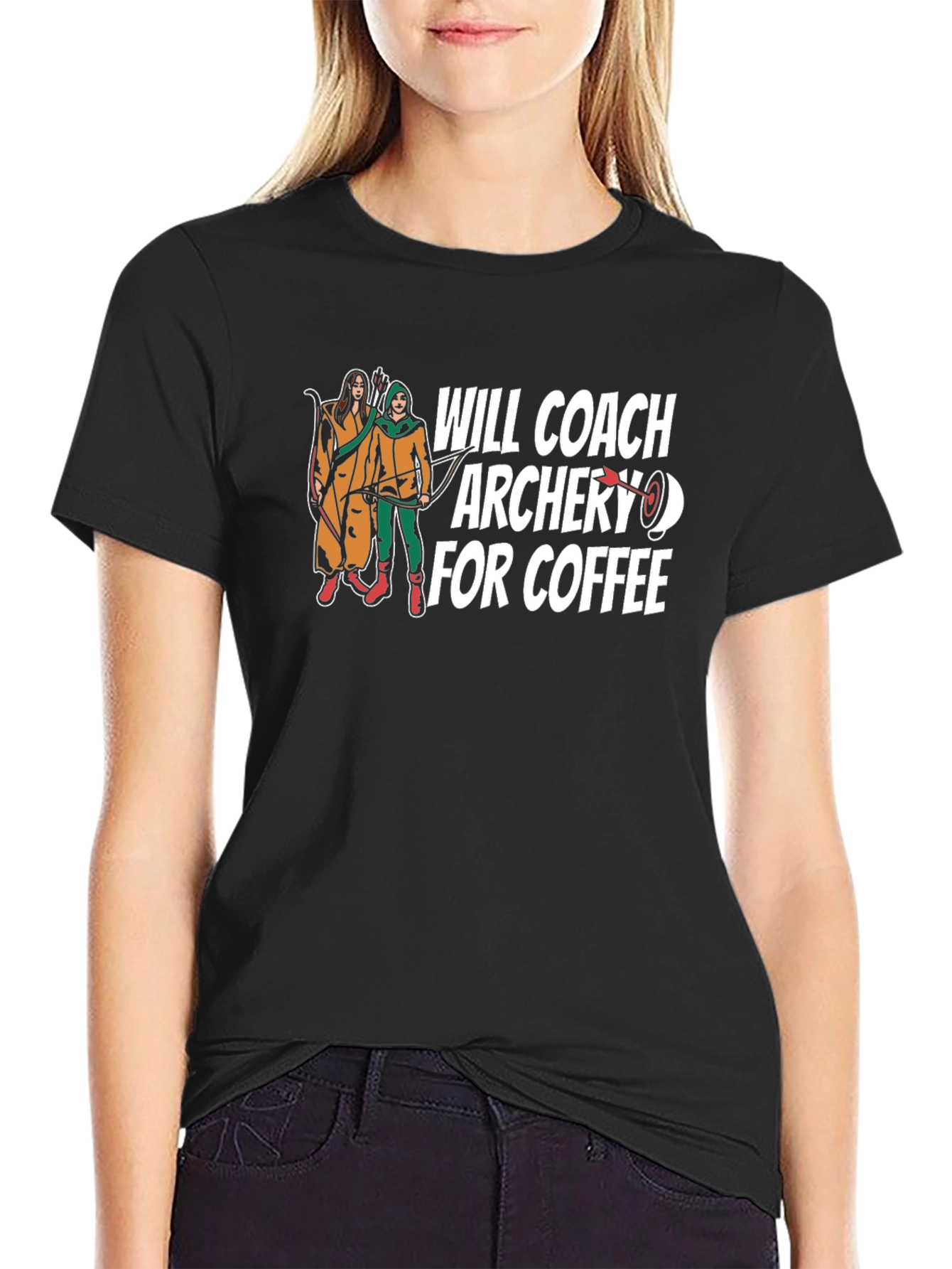 Black Archery Coach Coffee T-Shirt view 2