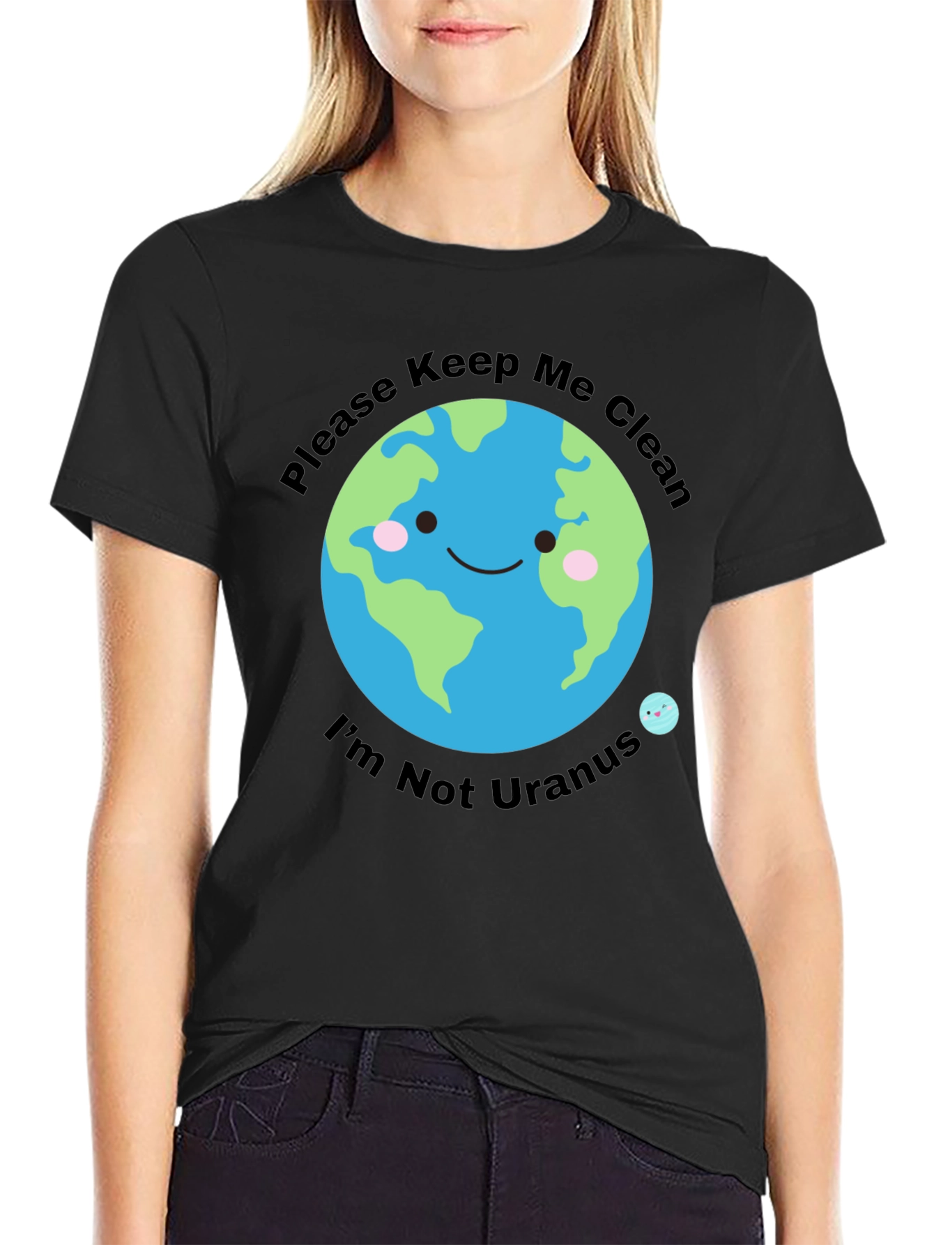 Black Keep Me Clean Earth T-Shirt view 2