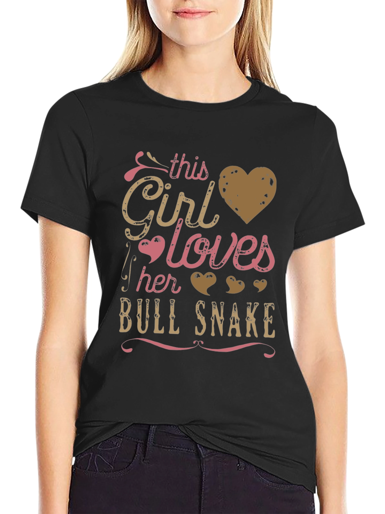 Black Girl Loves Bull Snake T-Shirt view 2