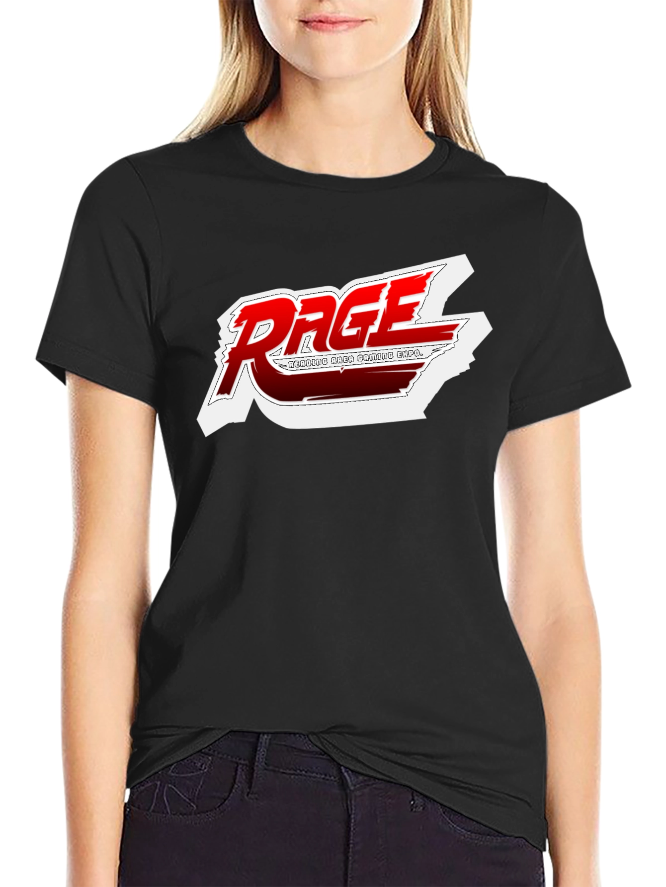 Black Rage Gaming Expo Black T-Shirt view 2