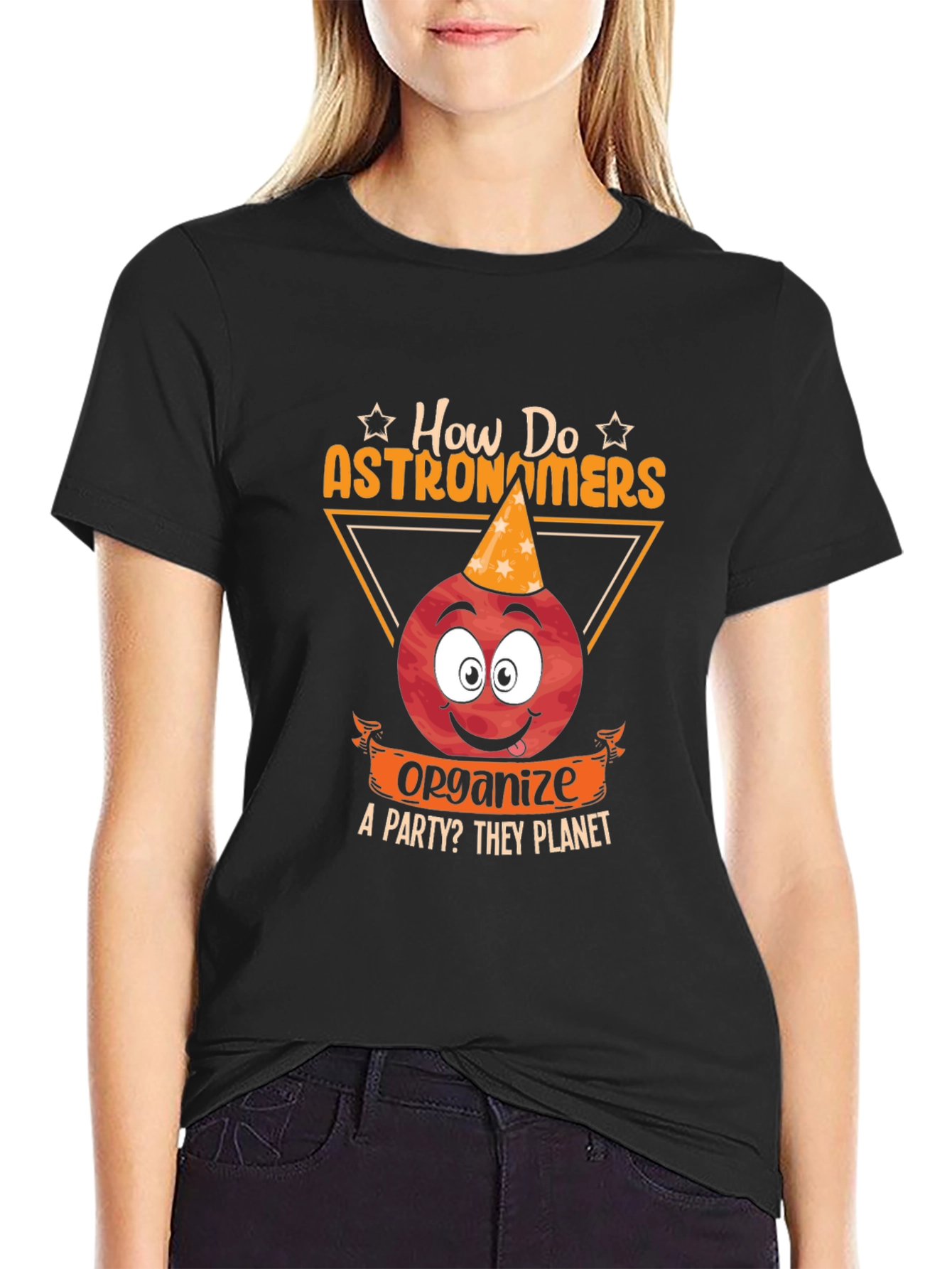 Black Astronomer Party T-Shirt: How Do They Planet? view 2