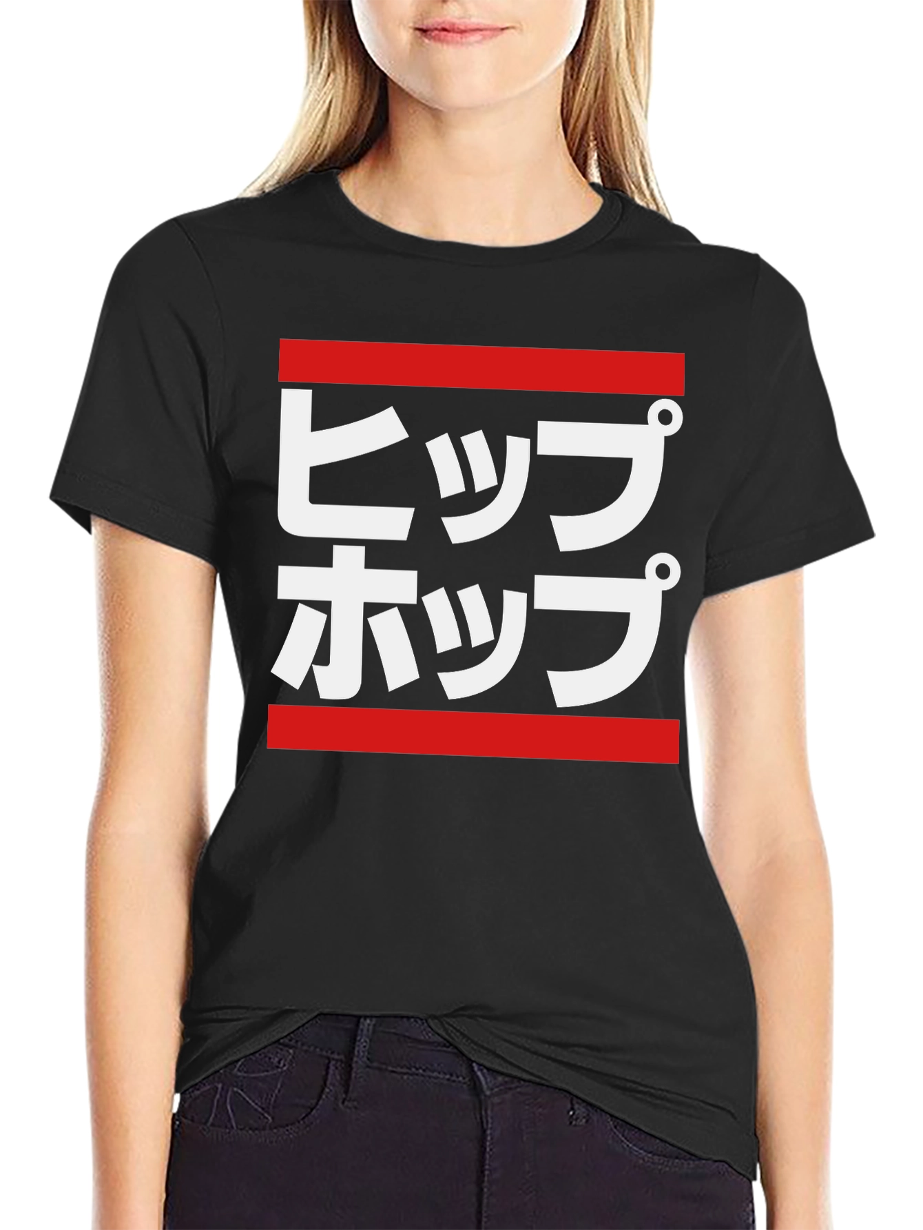 Black Japanese Hip Hop T-Shirt - Urban Style Tee view 2